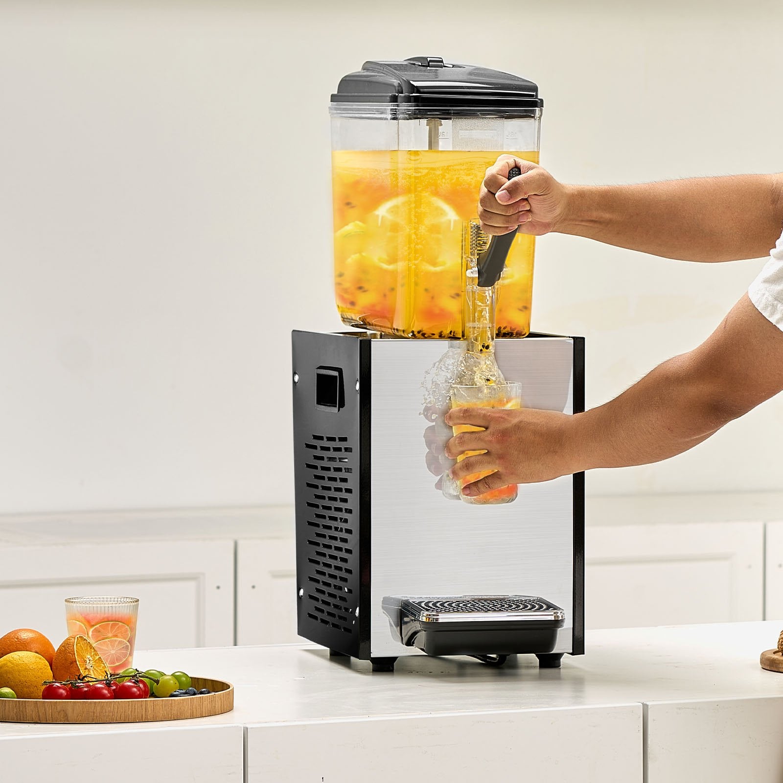 Commercial Beverage Dispenser 12L 246W Stainless Steel Ice Tea Cold Drink