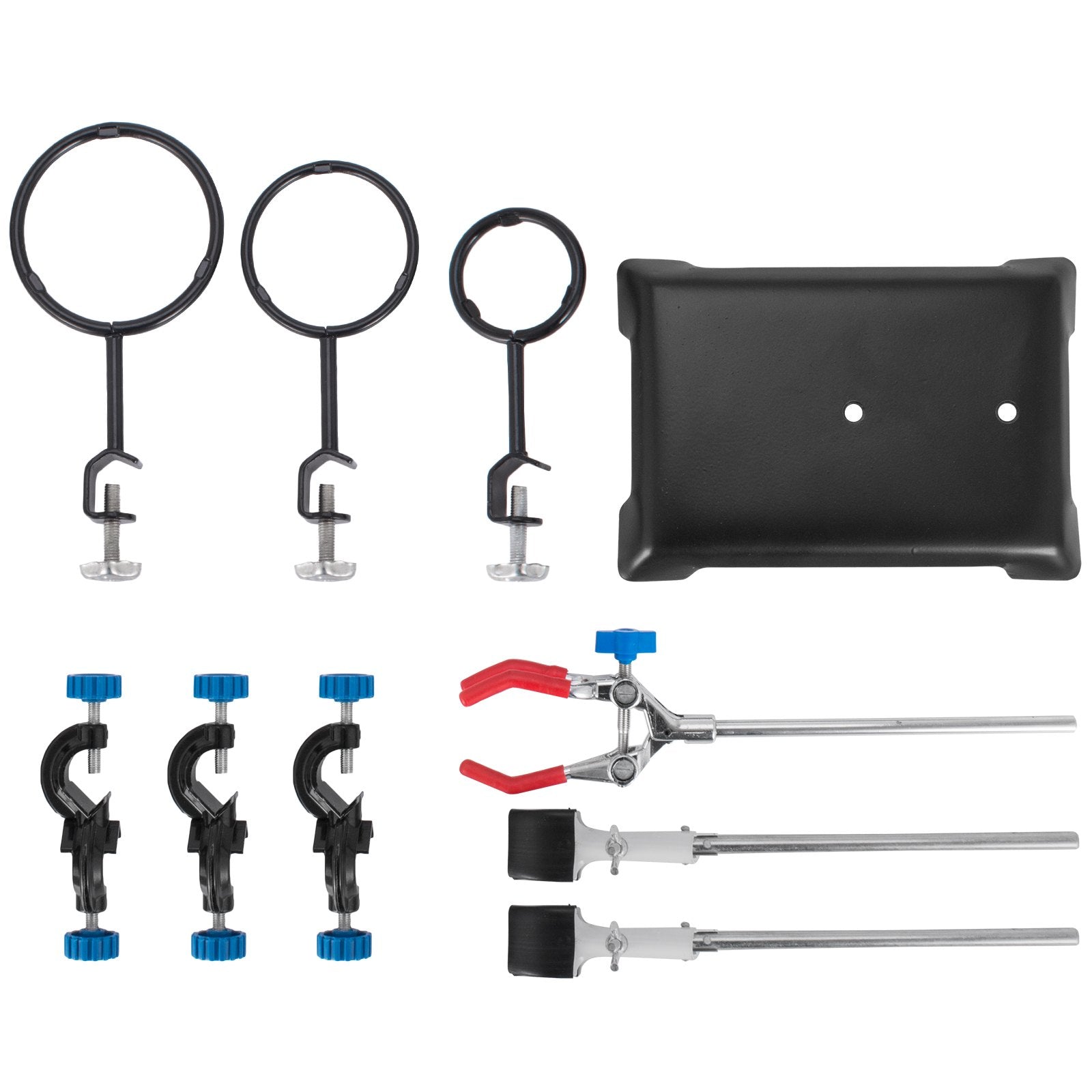 60CM Laboratory Stand Metalware Set with Condenser and Flask Tube Clamp Clips