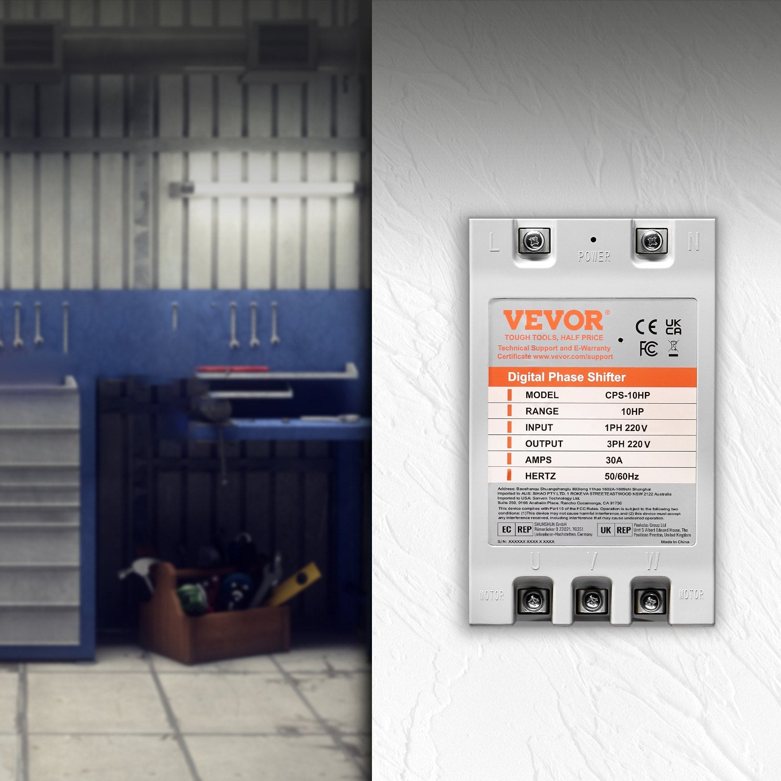 3 Phase Converter 10HP 30A 220V Single to 3 Phase Digital Phase Shifter