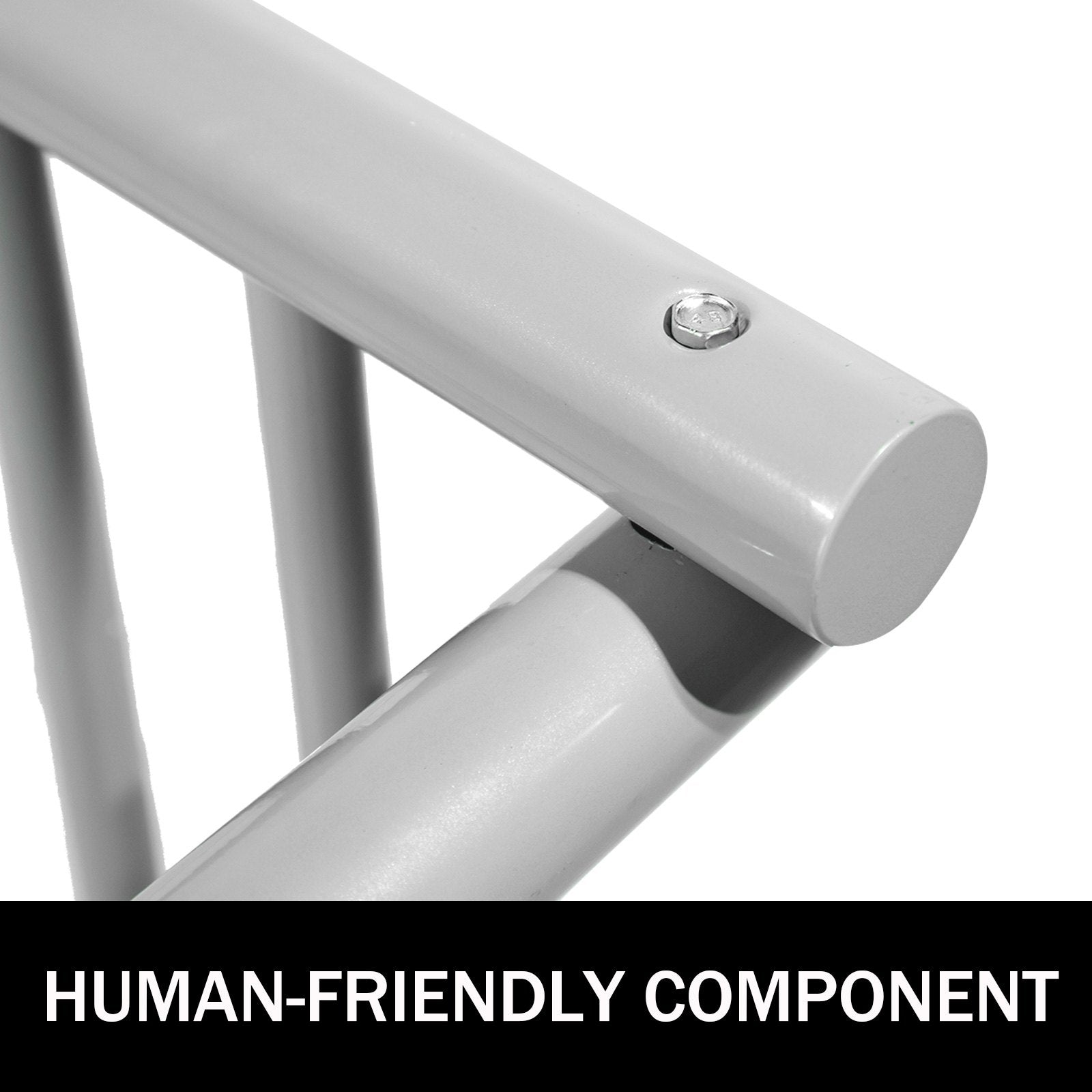 10-Holder Floor Bike Rack 59" All-Steel Grid Dual-Side 10-Bike Stand