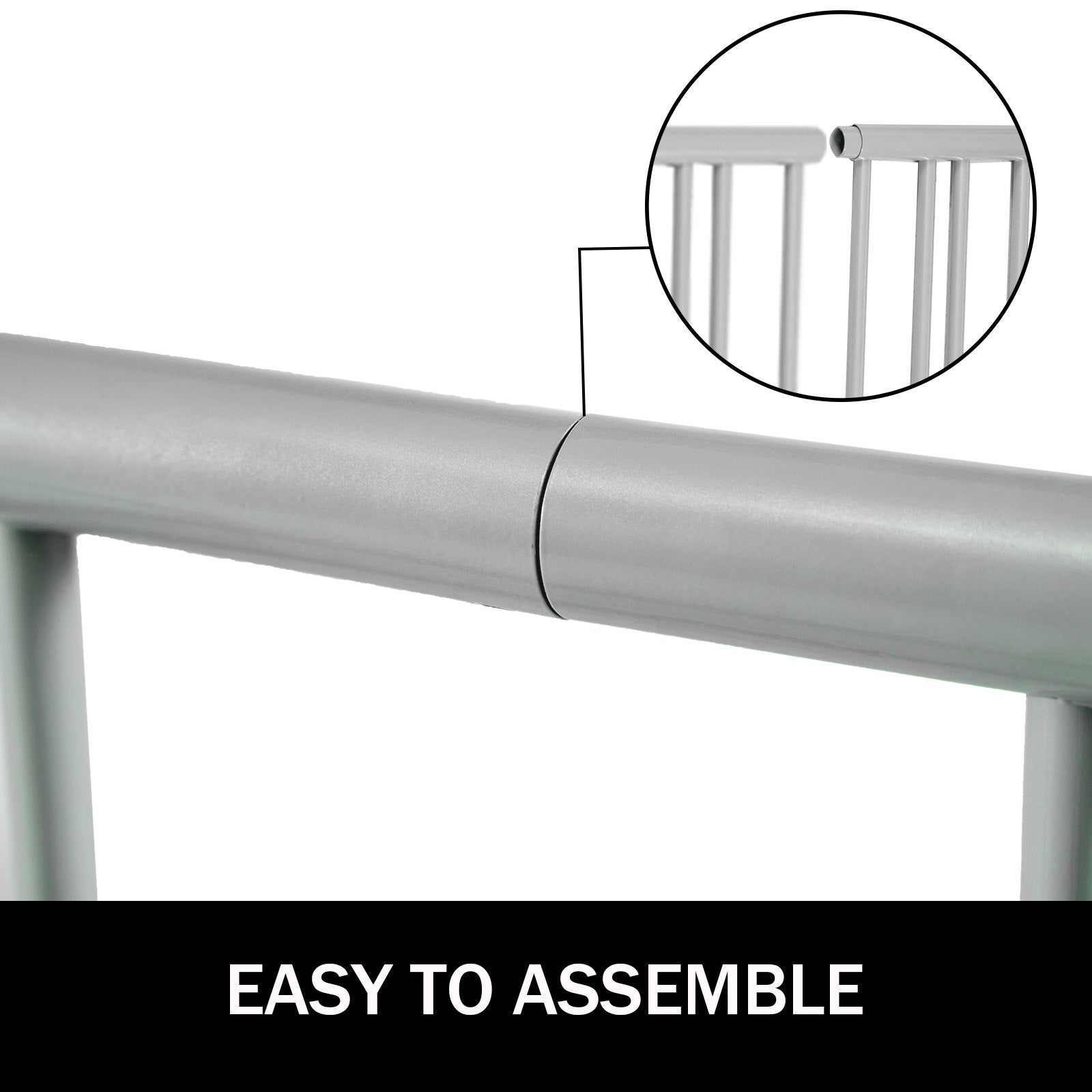 10-Holder Floor Bike Rack 59" All-Steel Grid Dual-Side 10-Bike Stand