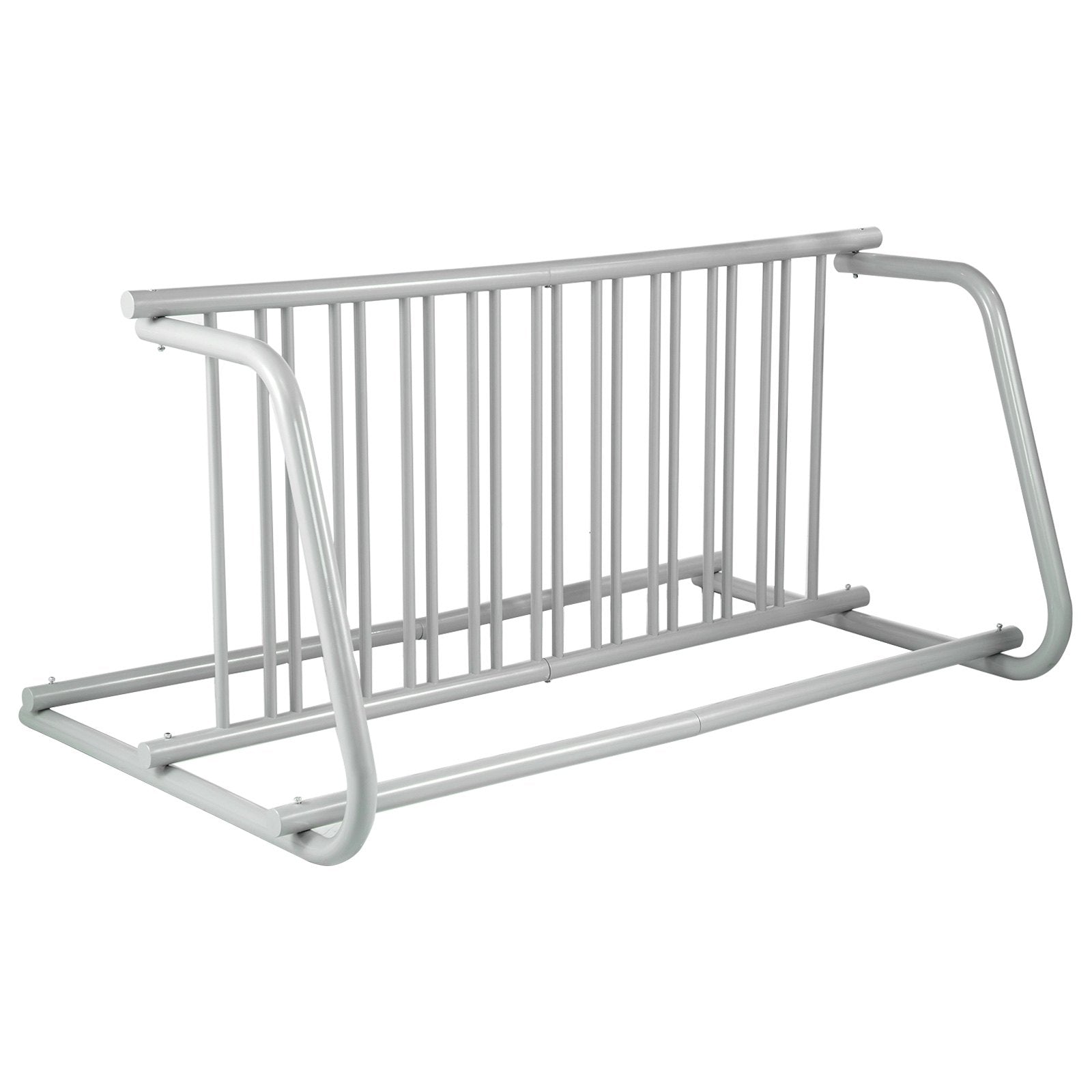 10-Holder Floor Bike Rack 59" All-Steel Grid Dual-Side 10-Bike Stand
