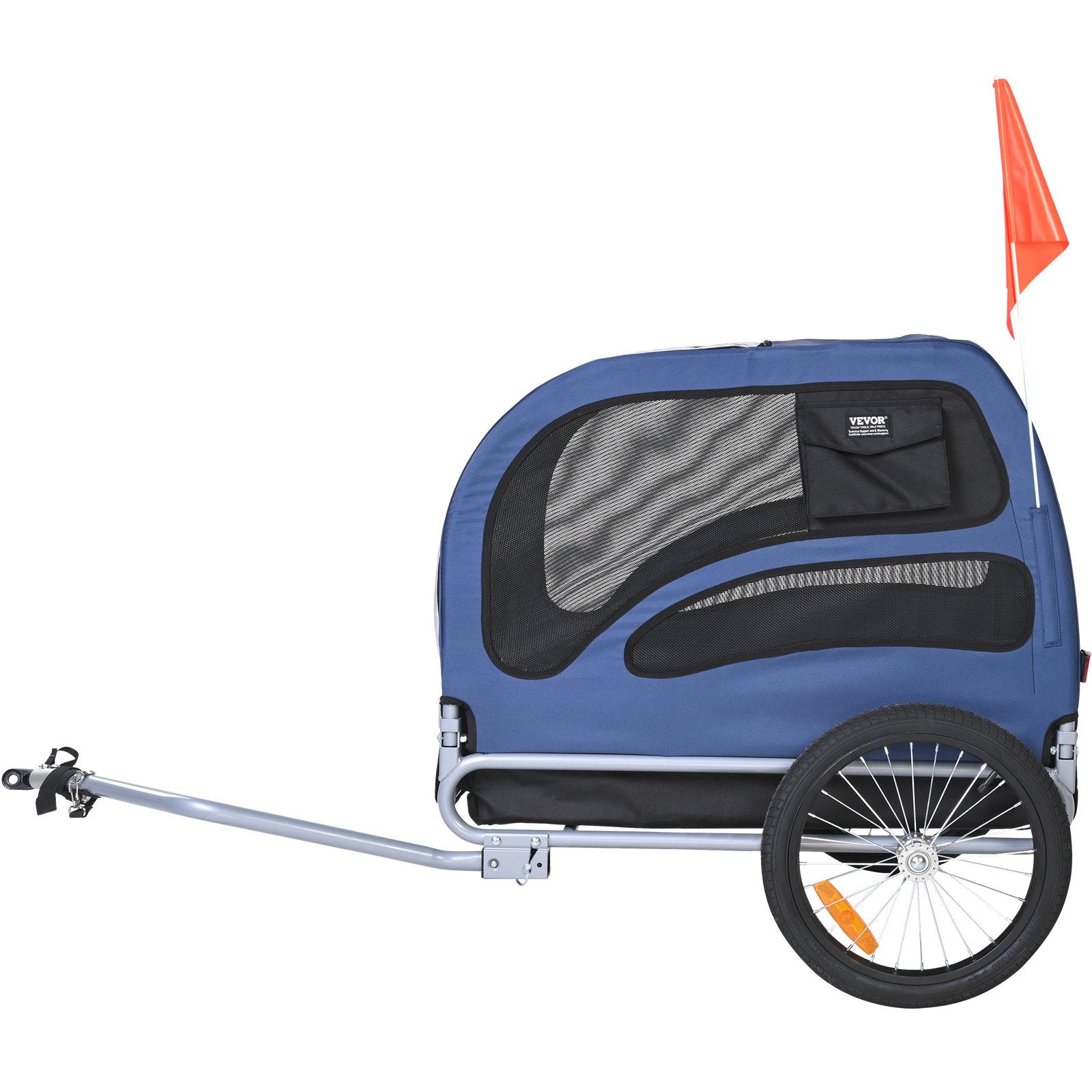 Dog Bike Trailer 45KG Pet Carrier Folding Frame Quick-Release Wheels