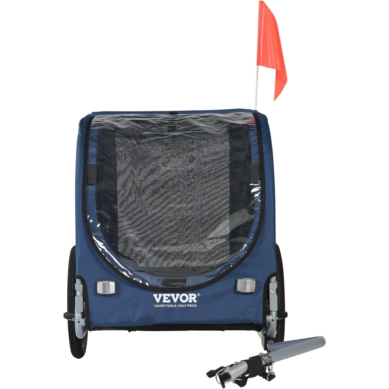 Dog Bike Trailer 45KG Pet Carrier Folding Frame Quick-Release Wheels
