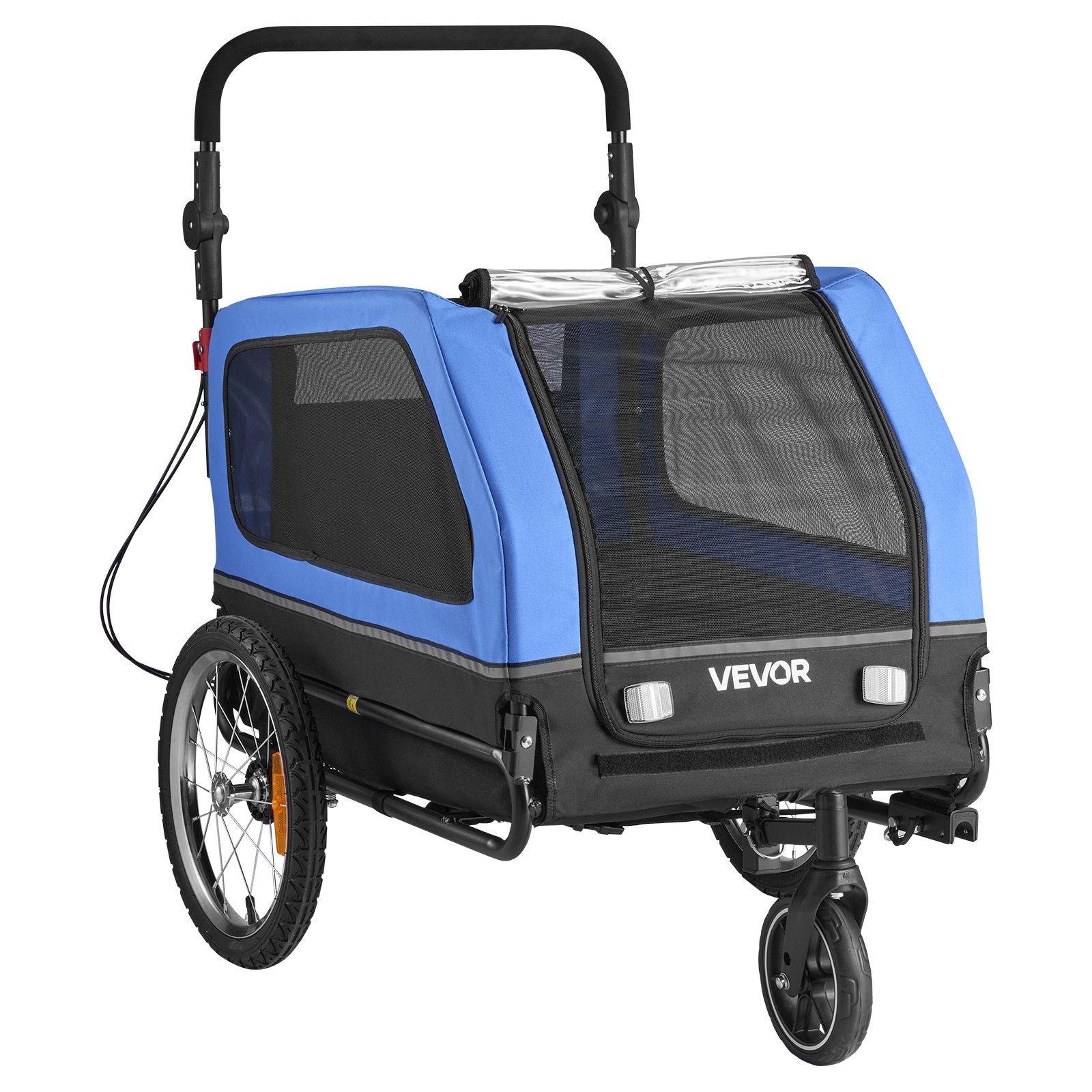 Dog Bike Trailer 40kg 2-in-1 Pet Stroller Bike Carrier Foldable Quick-Release