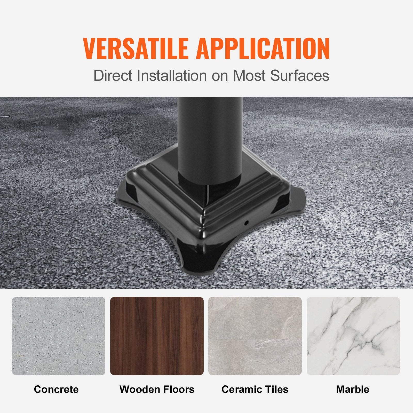 1-3 Step Handrail Railing Steel 150 kg Capacity with Screw Kit