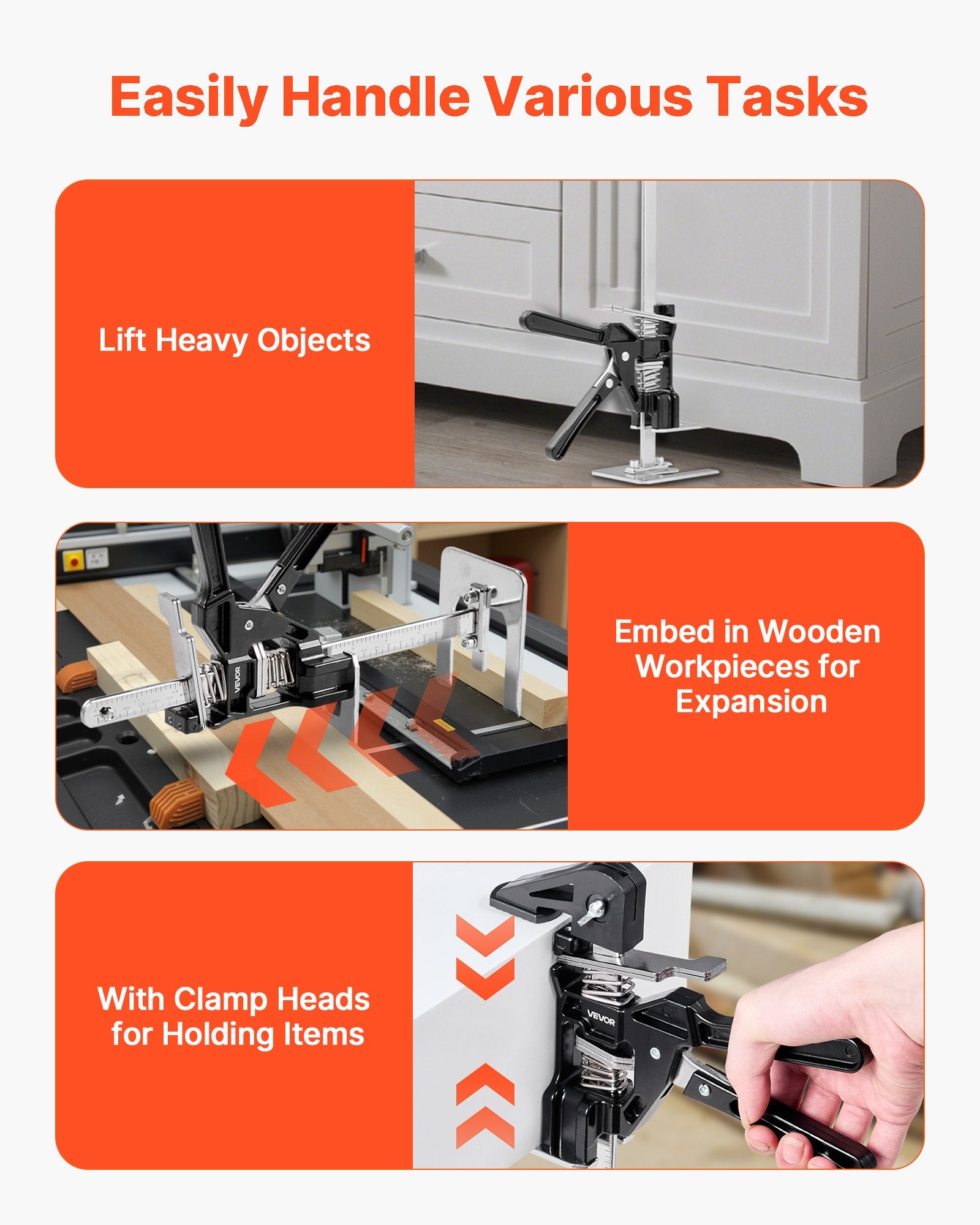Labor Saving Arm Jack, 2PCS 150kg, 180mm Lift, Metal Hand Jack Tool