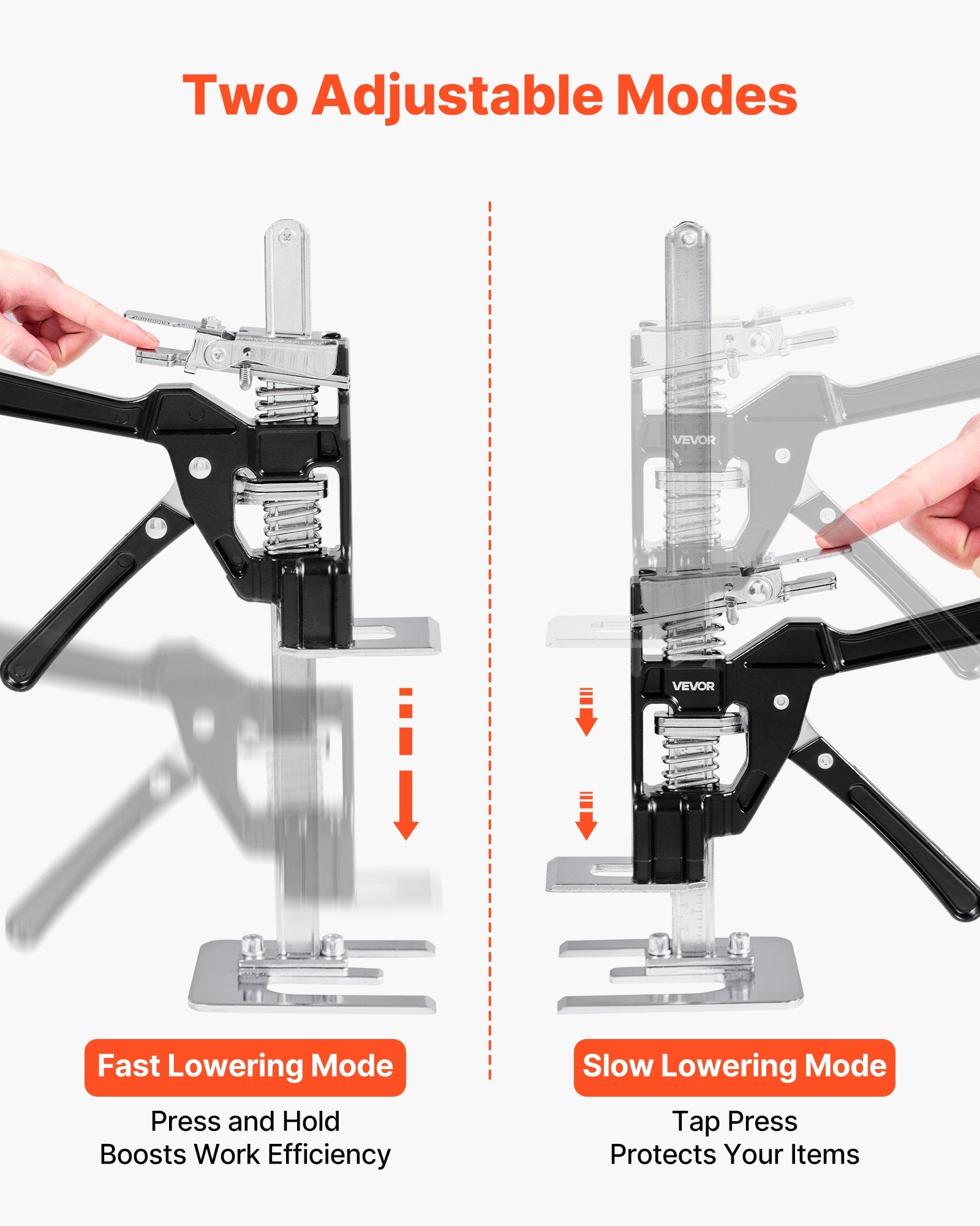 Labor Saving Arm Jack, 2PCS 200kg, 235mm Lift, Metal Hand Jack Tool