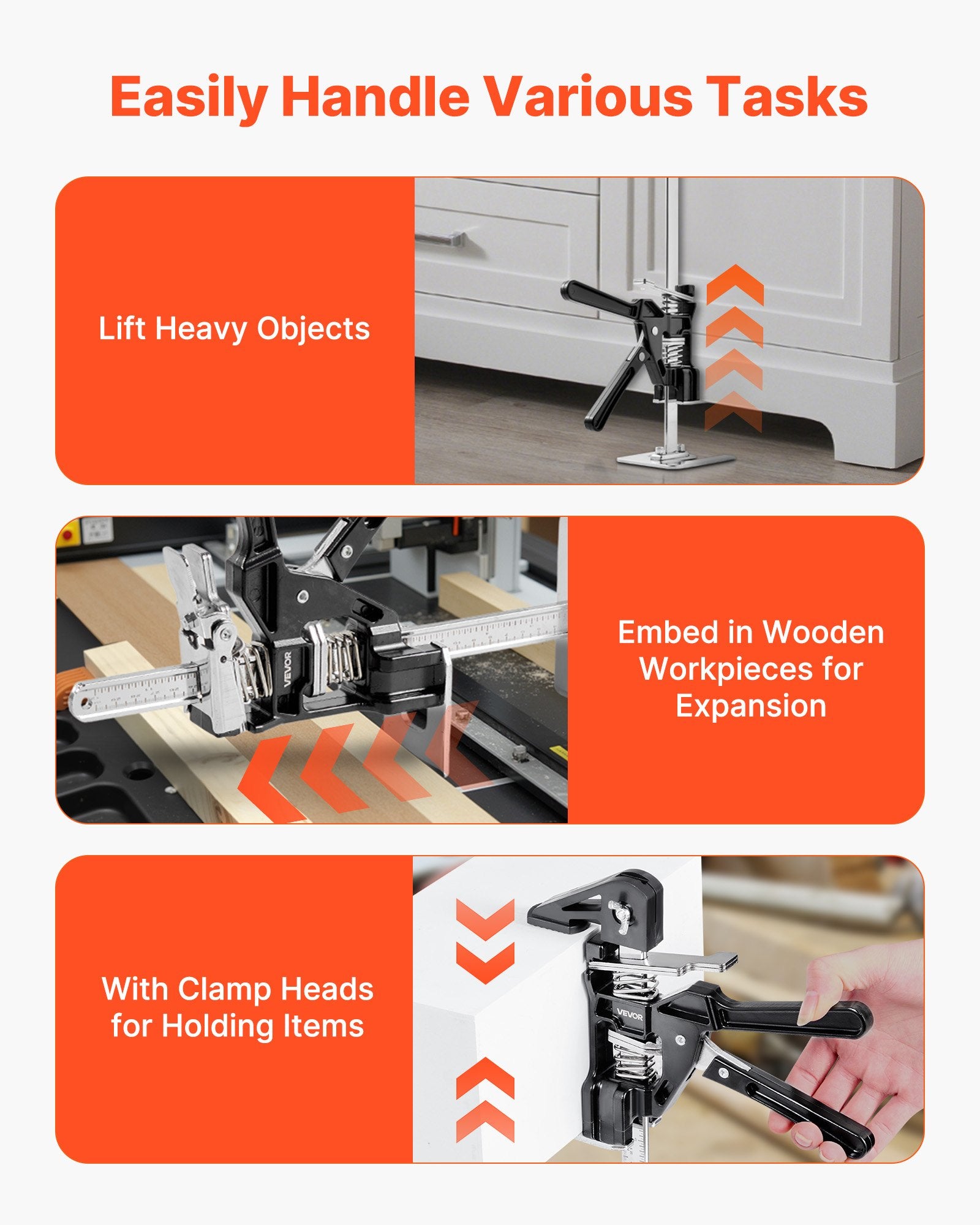 Labor Saving Arm Jack, 2PCS 150kg, 250mm Lift, Metal Hand Jack Tool