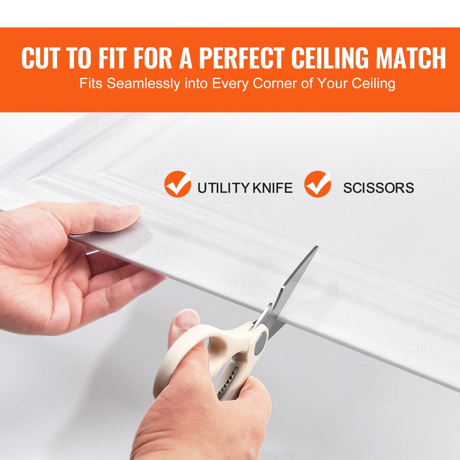48-Pack 20x20in Polystyrene Ceiling Tiles Drop Ceiling Easy Install Basement