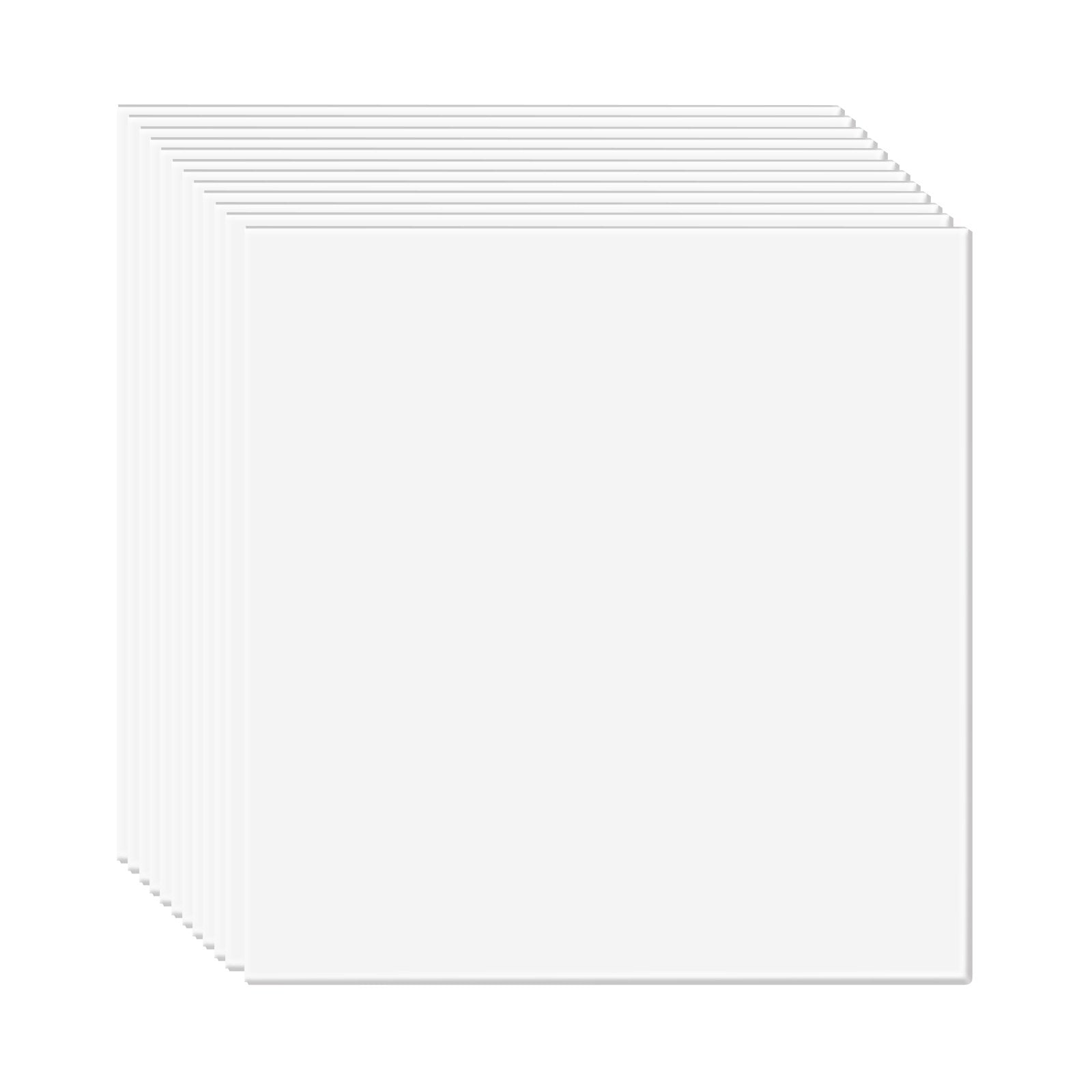 12-Pack 24x24in PVC Foam Ceiling Tiles Fire-Rated Flexible White