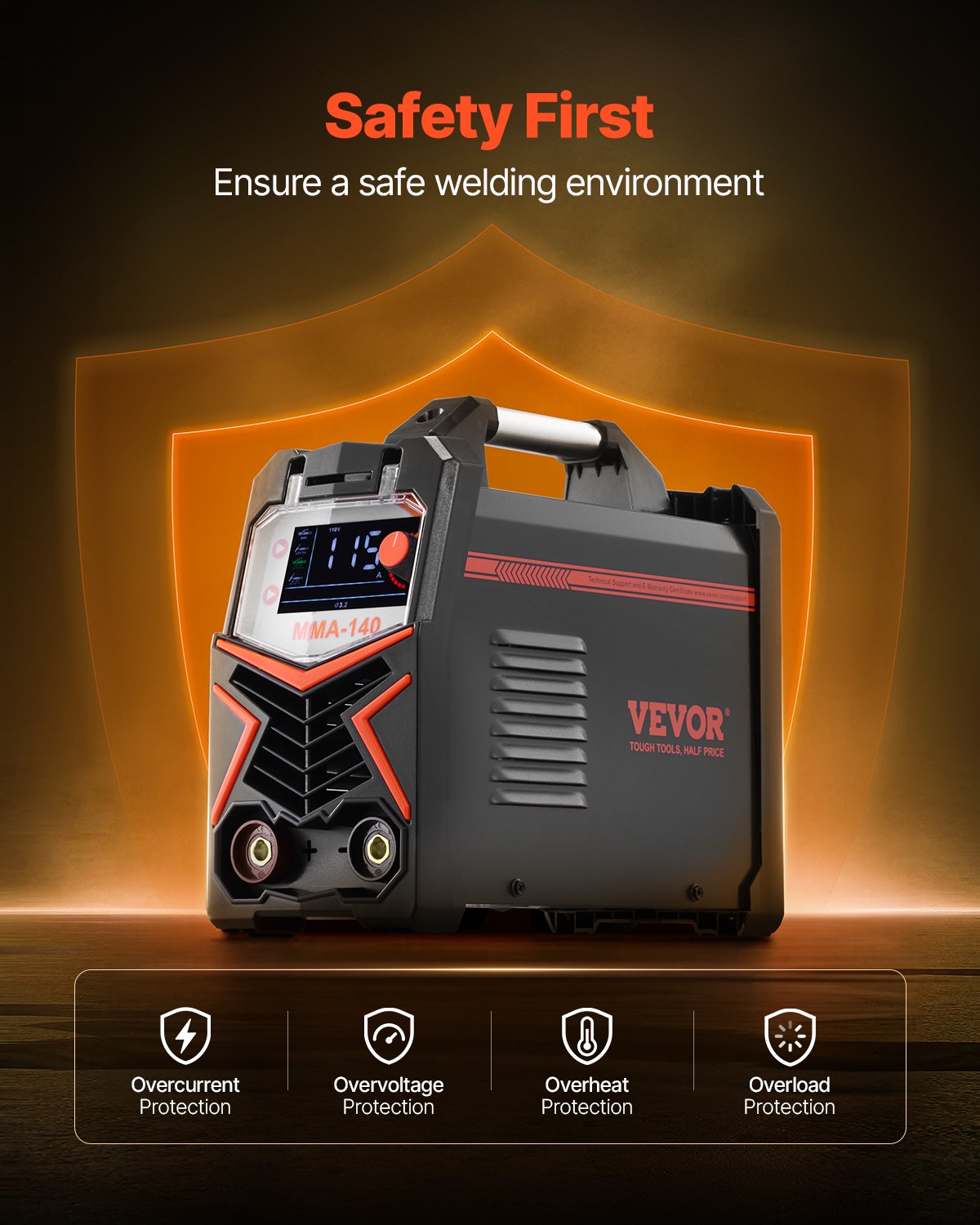 TIG Welder 140A 4-in-1 DC Pulse TIG MMA Lift TIG Synergic IGBT Hot Start