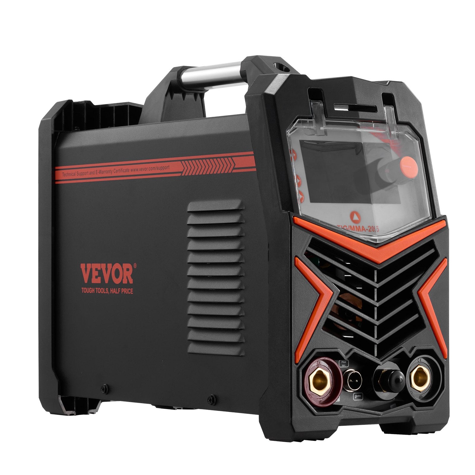 TIG Welder 205A 3-in-1 DC TIG Pulse MMA Machine Large LED IGBT HF Start