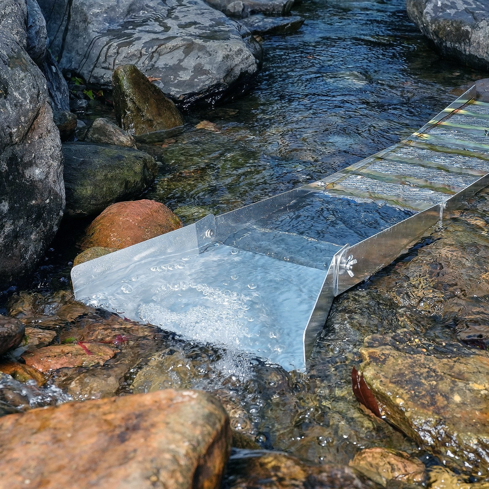 Gold Panning Kit with Sluice Box 50" Aluminum 23 PCS Gold Prospecting Equipment