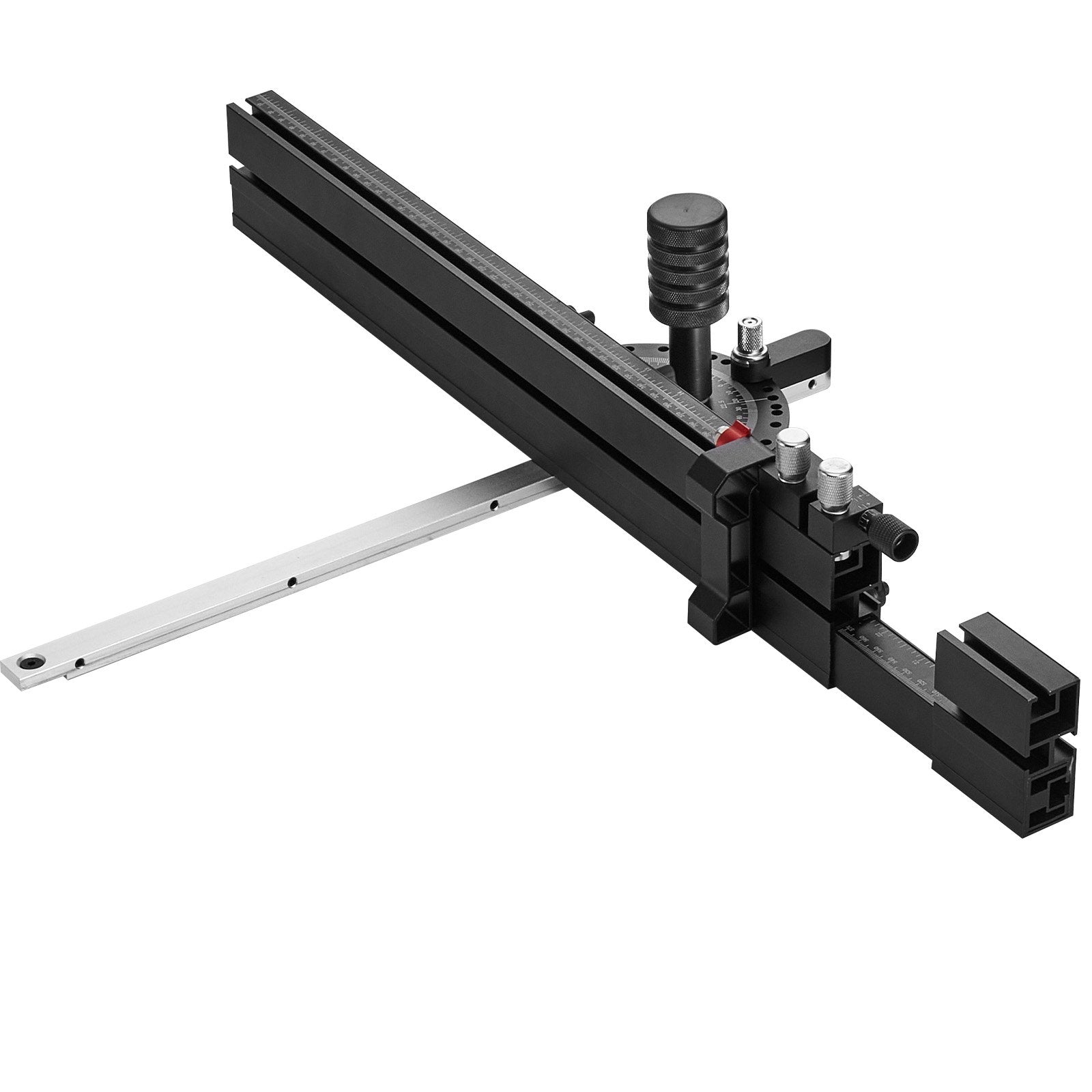 Precision Table Saw Miter Gauge Aluminum Alloy 19x9.5mm Slot Adjustable Stops