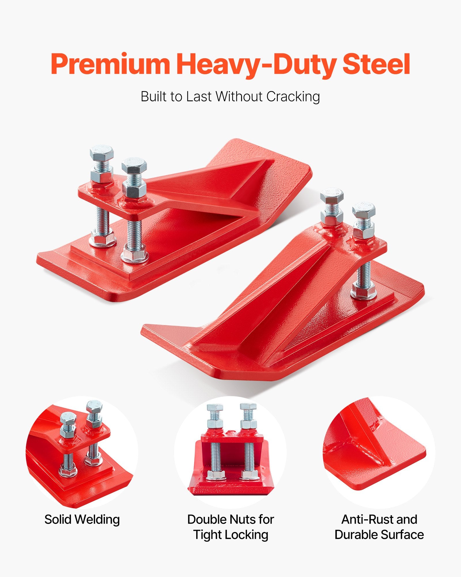 Tractor Bucket Protector, 2PCS Heavy Duty Steel Edge Protectors, Red