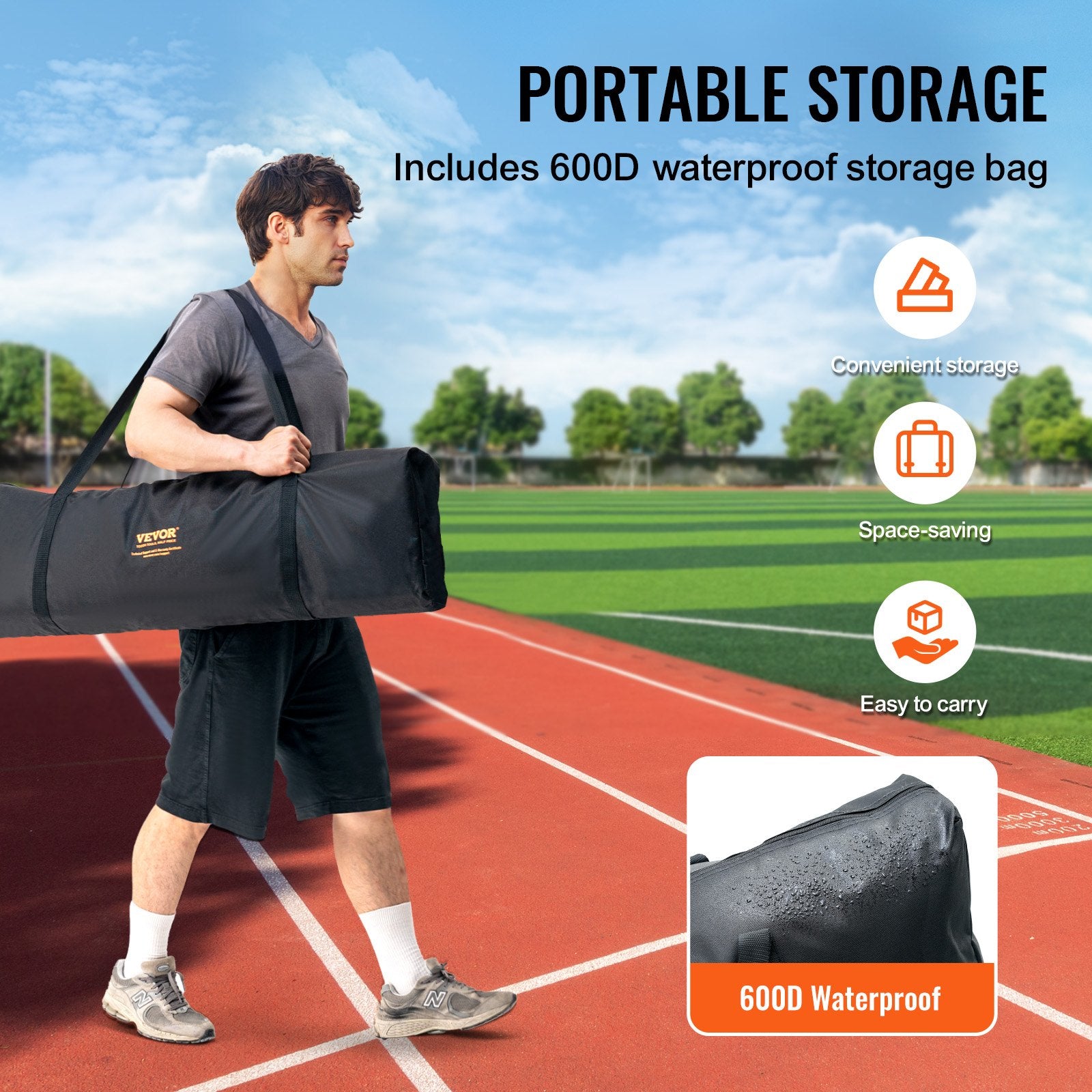 7x4 ft I Screen Baseball Softball Safety Screen with Carry Bag & Stakes