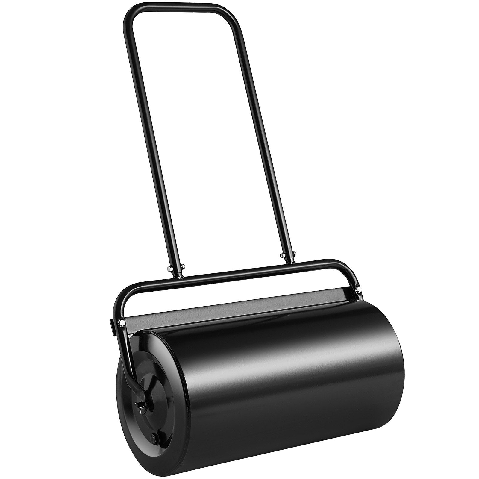 Lawn Roller 13 Gallon Sand Water Filled Steel Sod Easy-Turn U-Handle Black