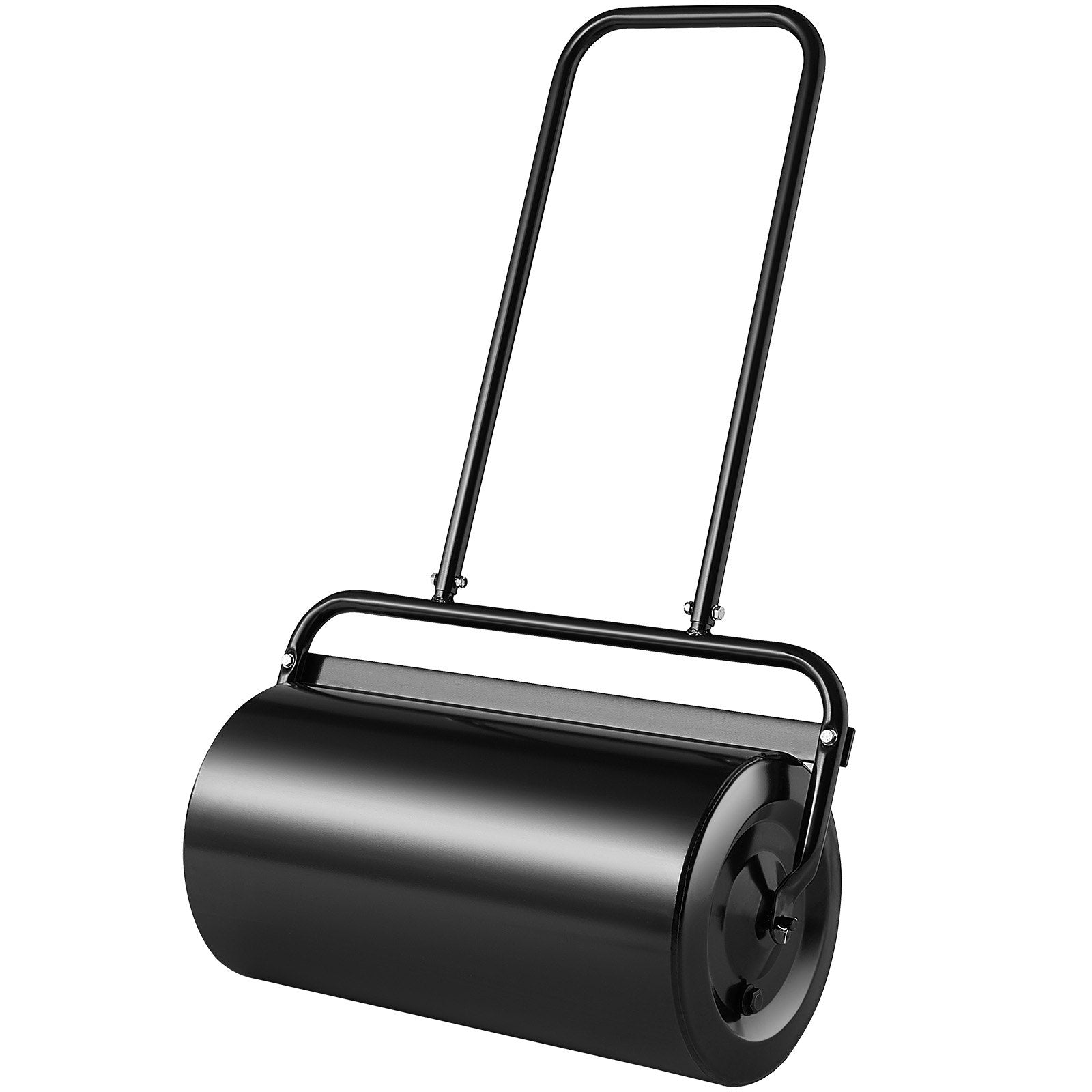 Lawn Roller 13 Gallon Sand Water Filled Steel Sod Easy-Turn U-Handle Black
