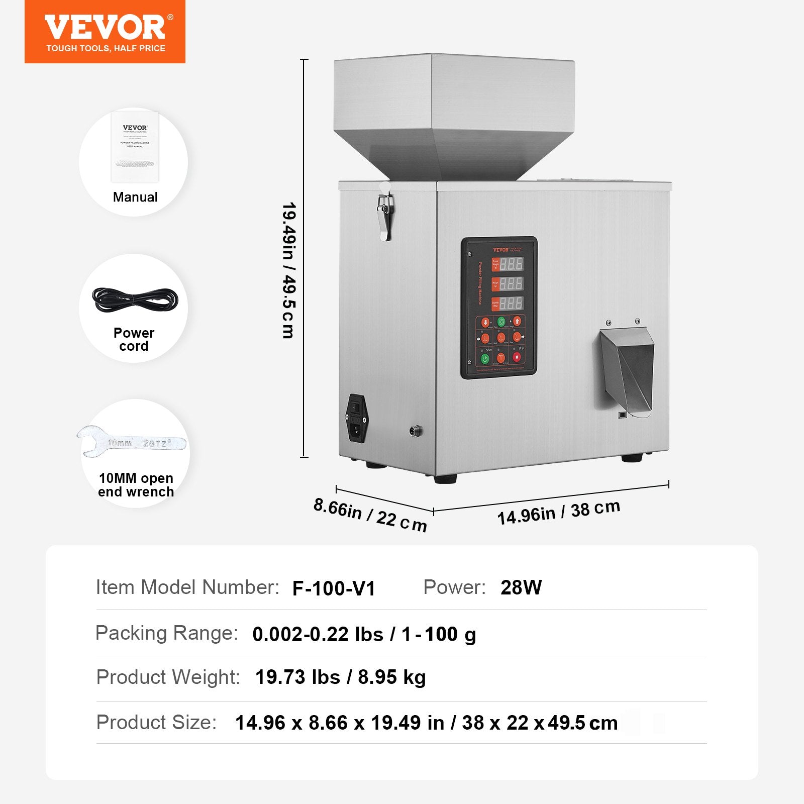 Automatic Powder Filling Machine 1-100g Intelligent Weighing Filler