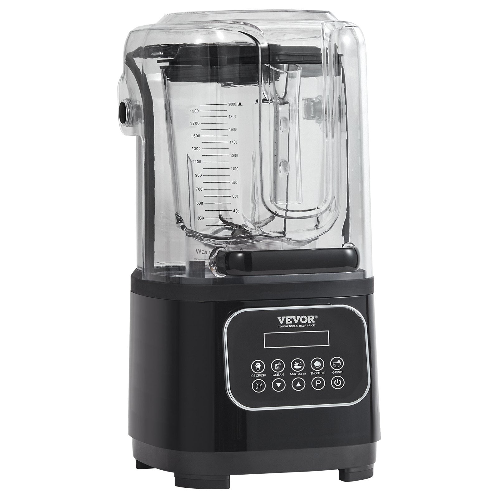 Professional Blender with Shield 2L Jar 9 Speed 5 Function Stainless Steel Black