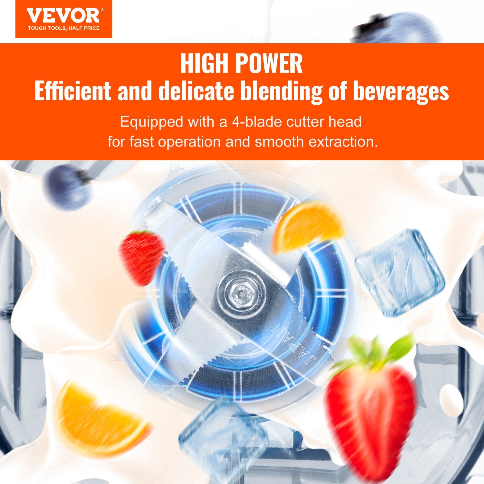Professional Blender with Shield 2L Jar 9 Speed 5 Function Stainless Steel White
