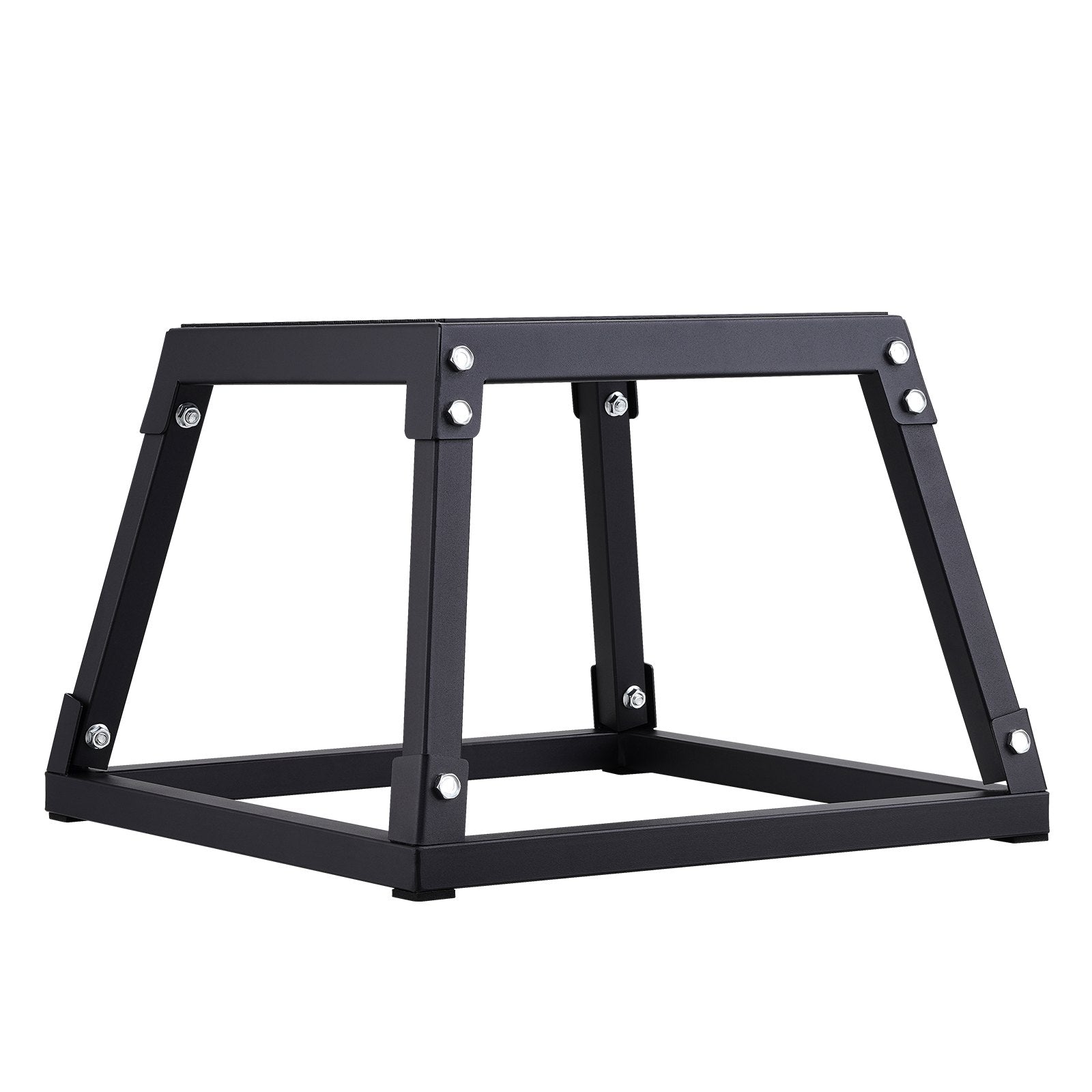 12 Inch Steel Plyometric Jump Box Anti-Slip Fitness Training Platform Black