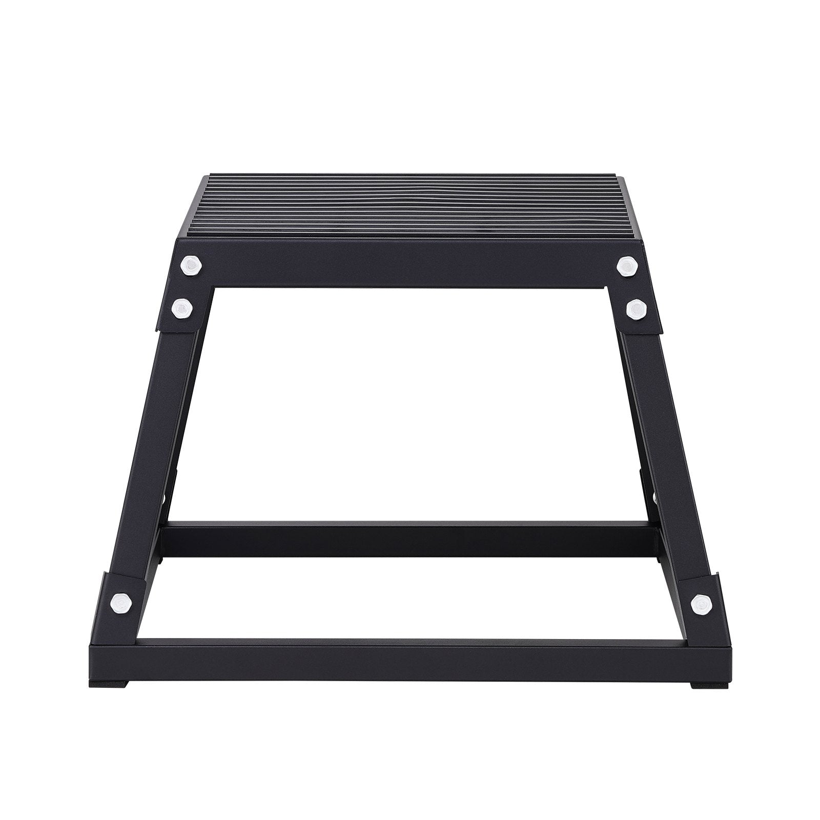 12 Inch Steel Plyometric Jump Box Anti-Slip Fitness Training Platform Black