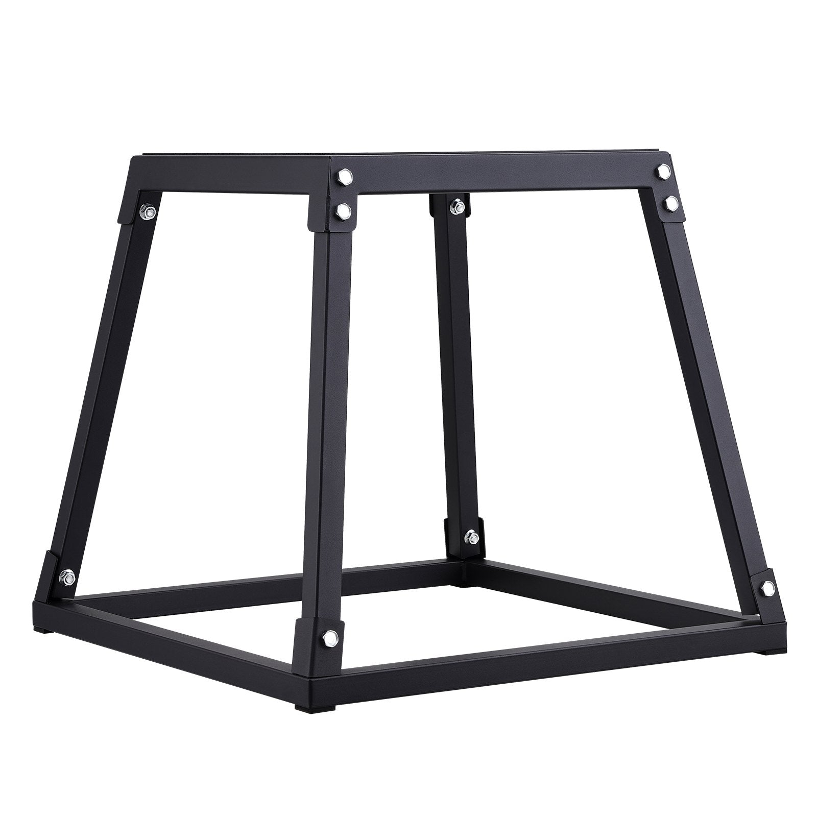 Plyometric Jump Box 18in Steel Anti-Slip Fitness Step Up Box Black