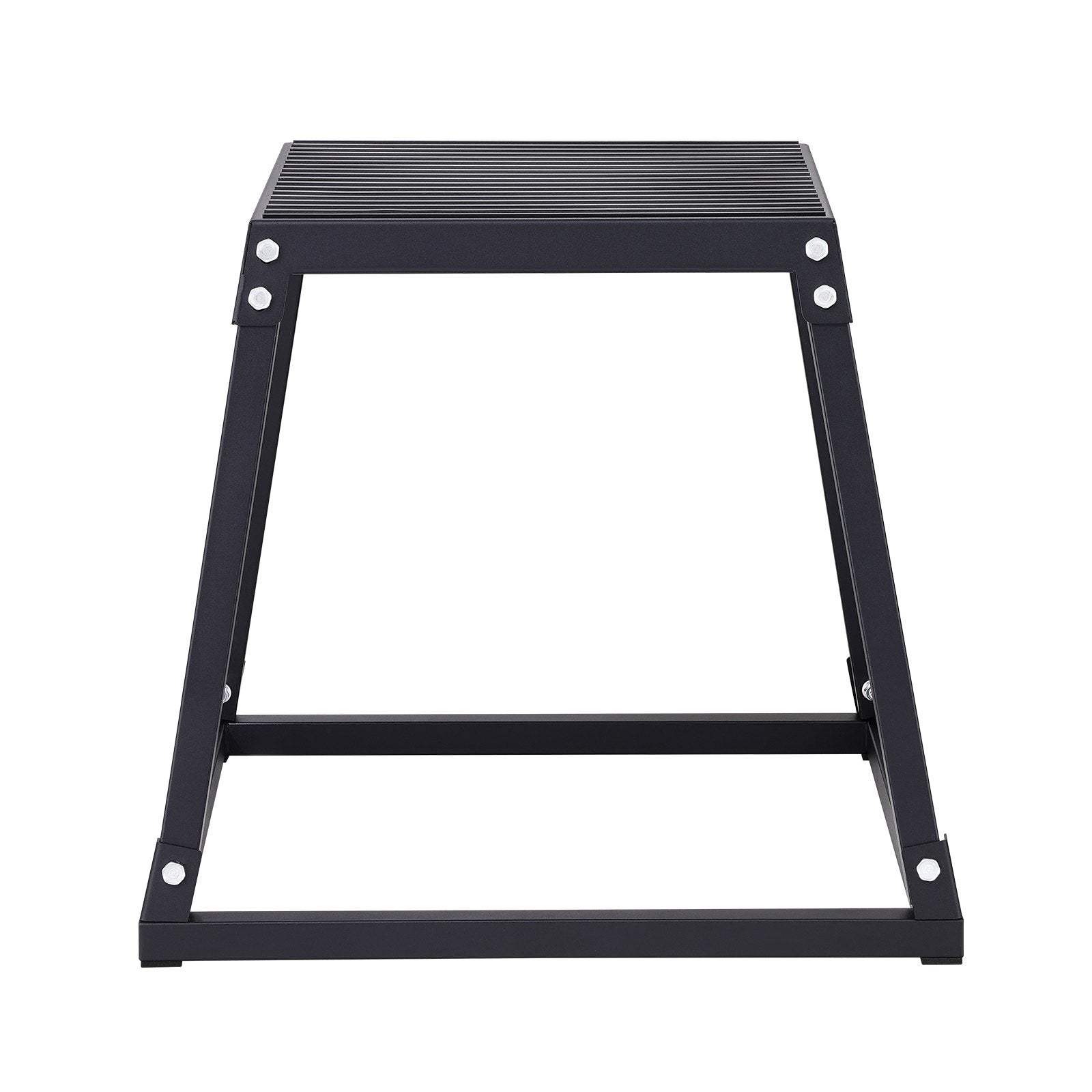 Plyometric Jump Box 18in Steel Anti-Slip Fitness Step Up Box Black