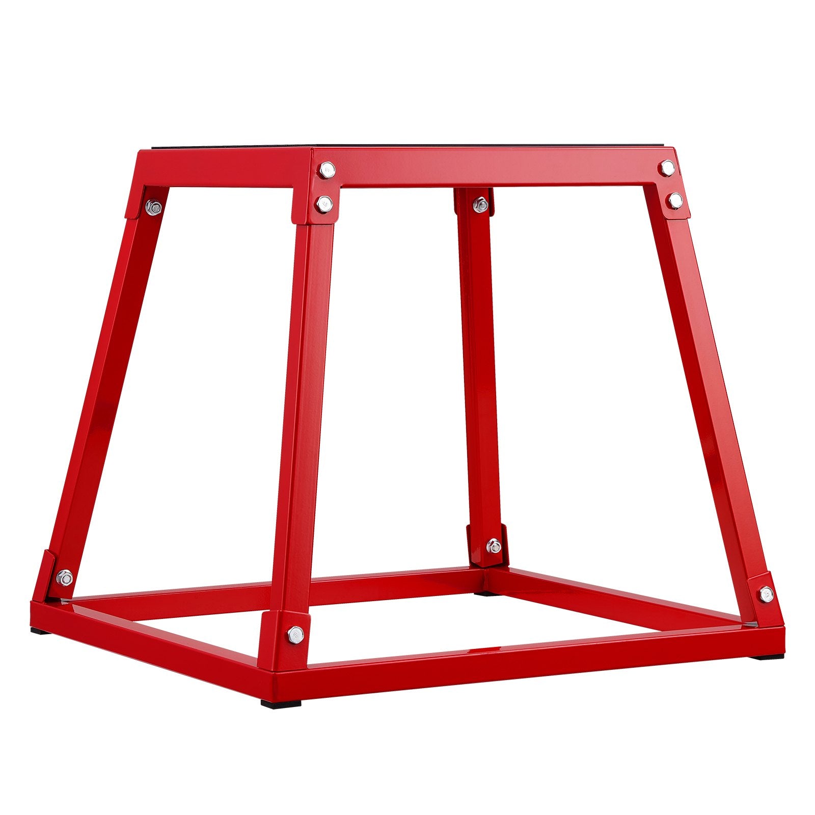 Plyometric Jump Box 18in Steel Anti-Slip Fitness Step Up Box Red