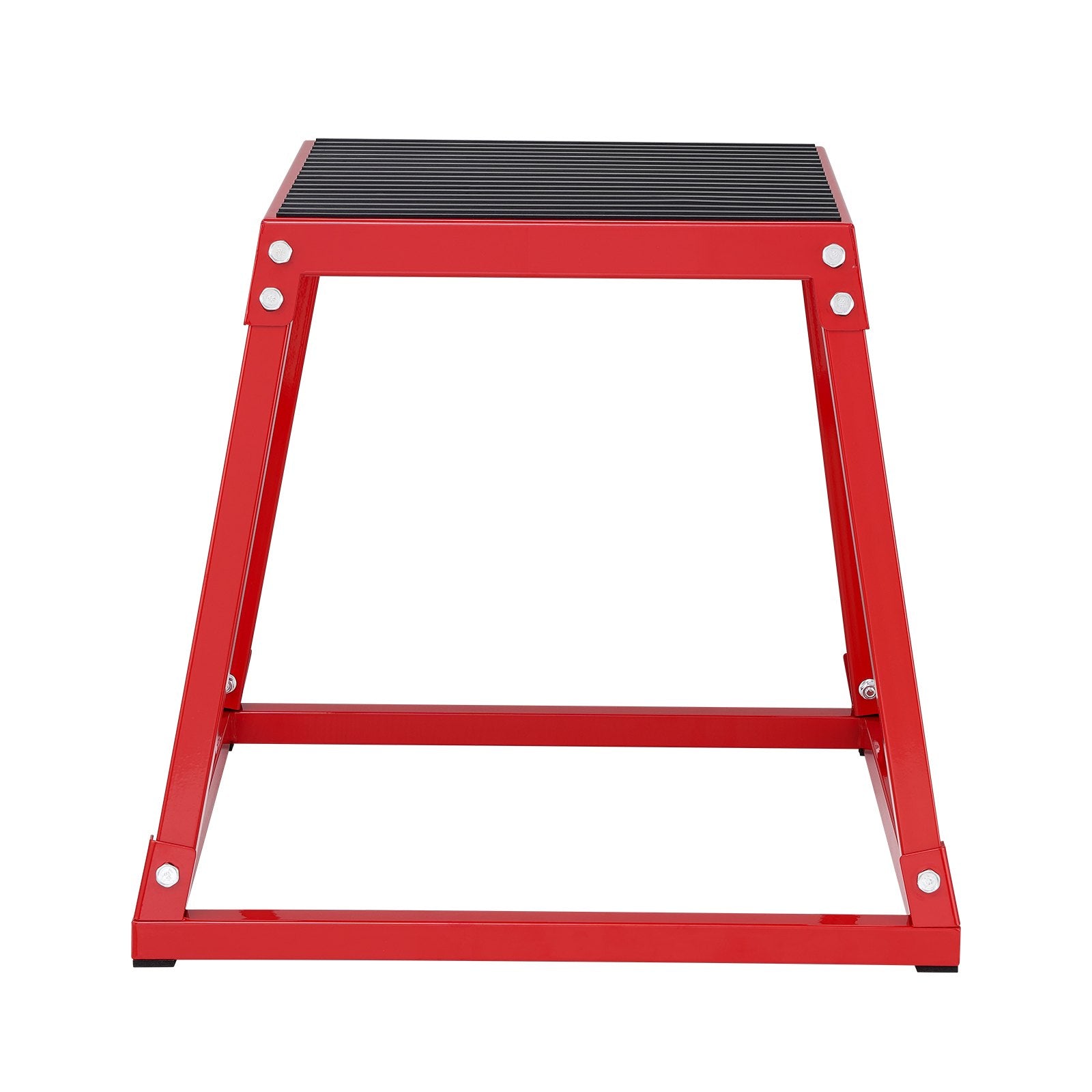 Plyometric Jump Box 18in Steel Anti-Slip Fitness Step Up Box Red