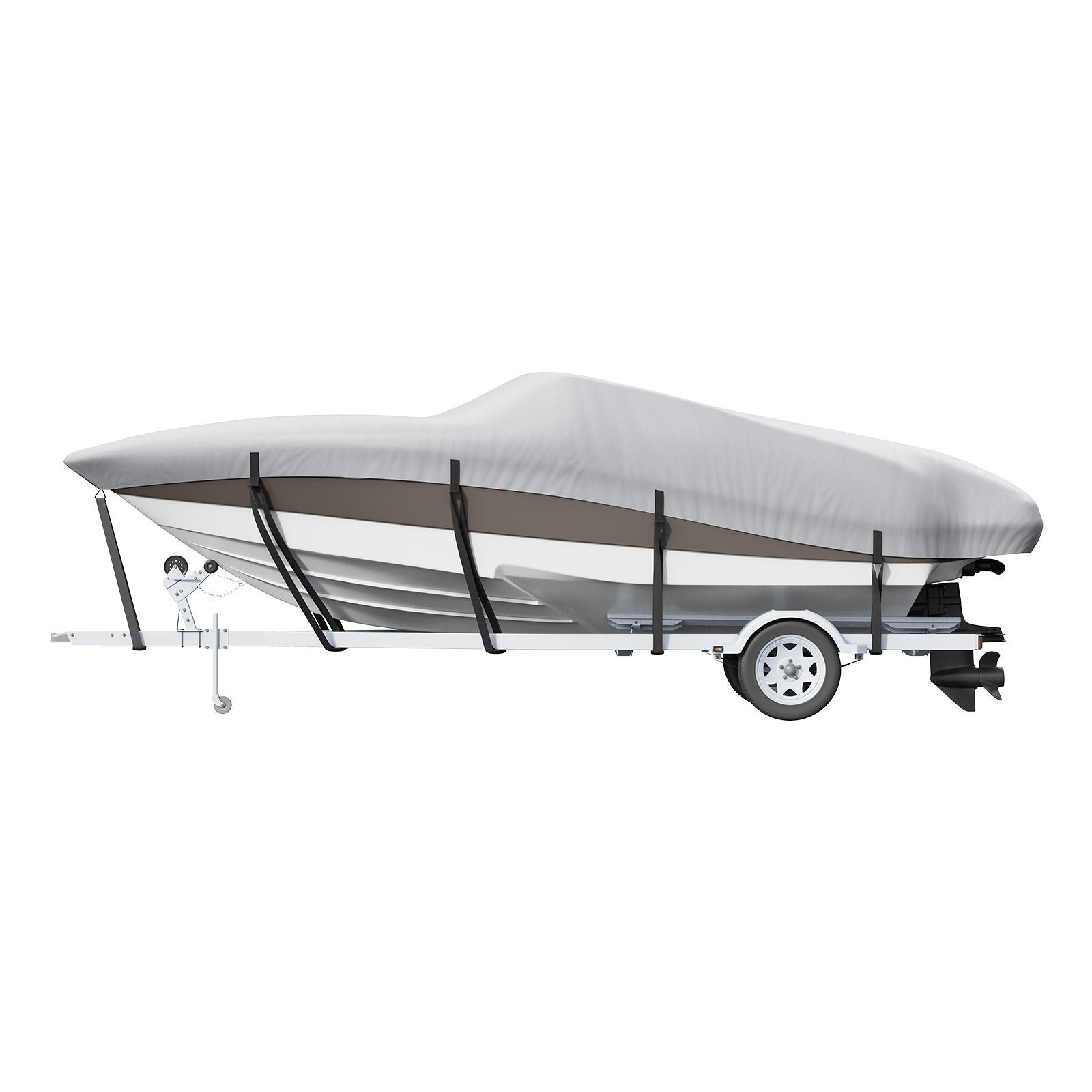 Waterproof Trailerable Boat 16-18.5 ft with Motor Cover and Buckle Straps
