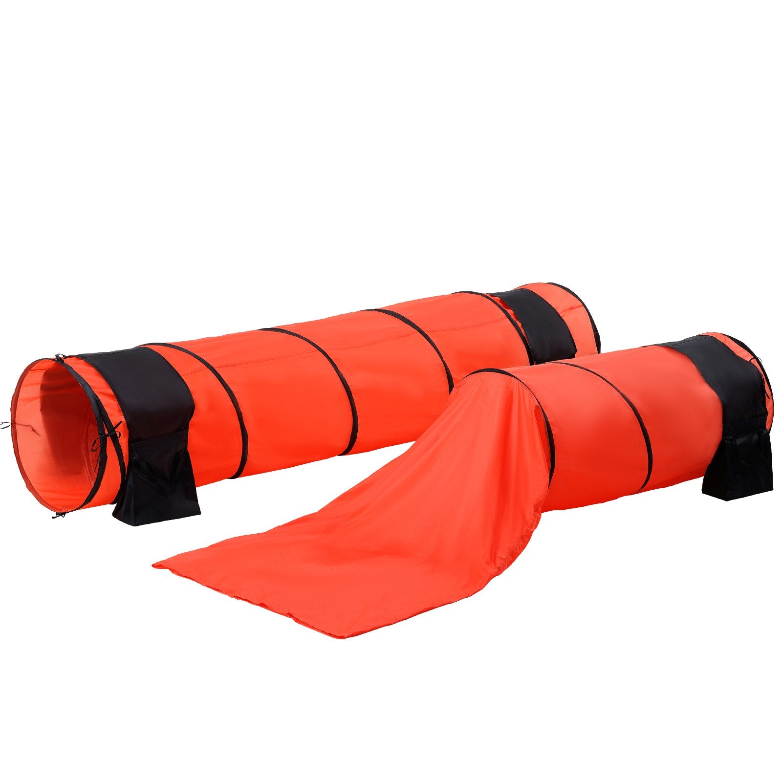 Dog Agility Training Set, 7 PCS w/ Hurdles, Weave Poles, 2 Tunnels, 3 Bags