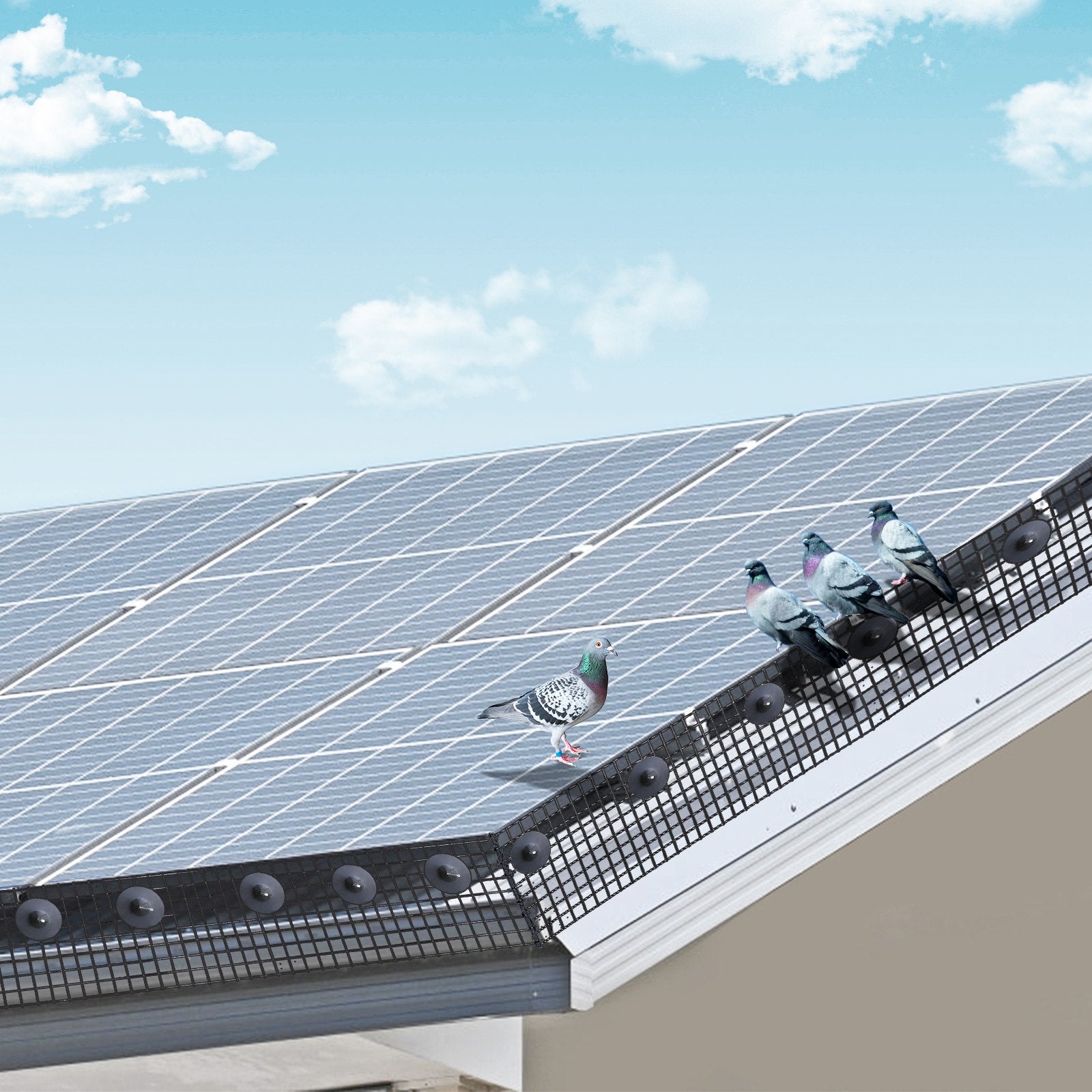 Solar Panel Bird Guard 6x100ft Critter Guard Aluminum Fasteners PVC Coating