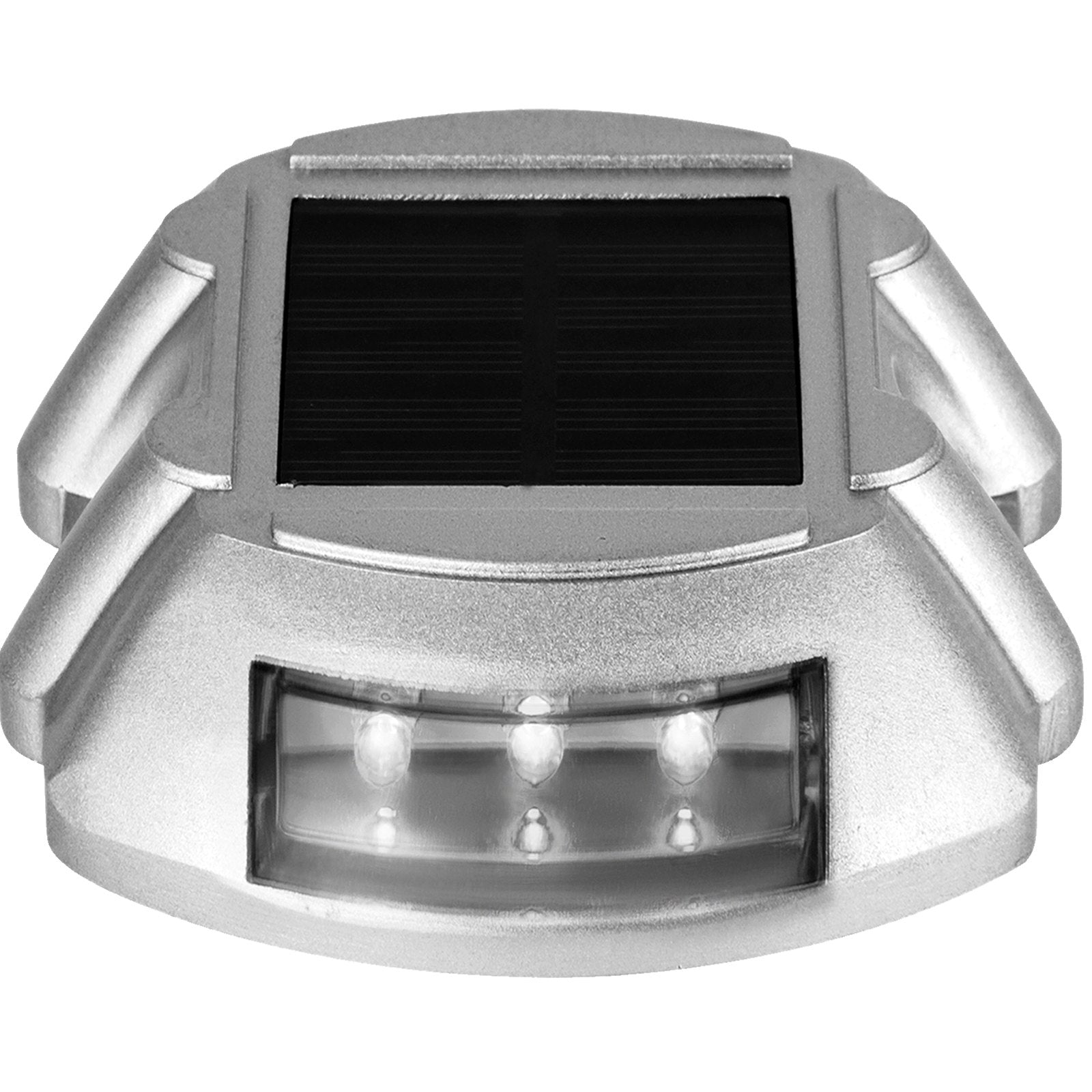 Driveway Lights 12-Pack Solar Bright White Deck Lights 6 LEDs Outdoor
