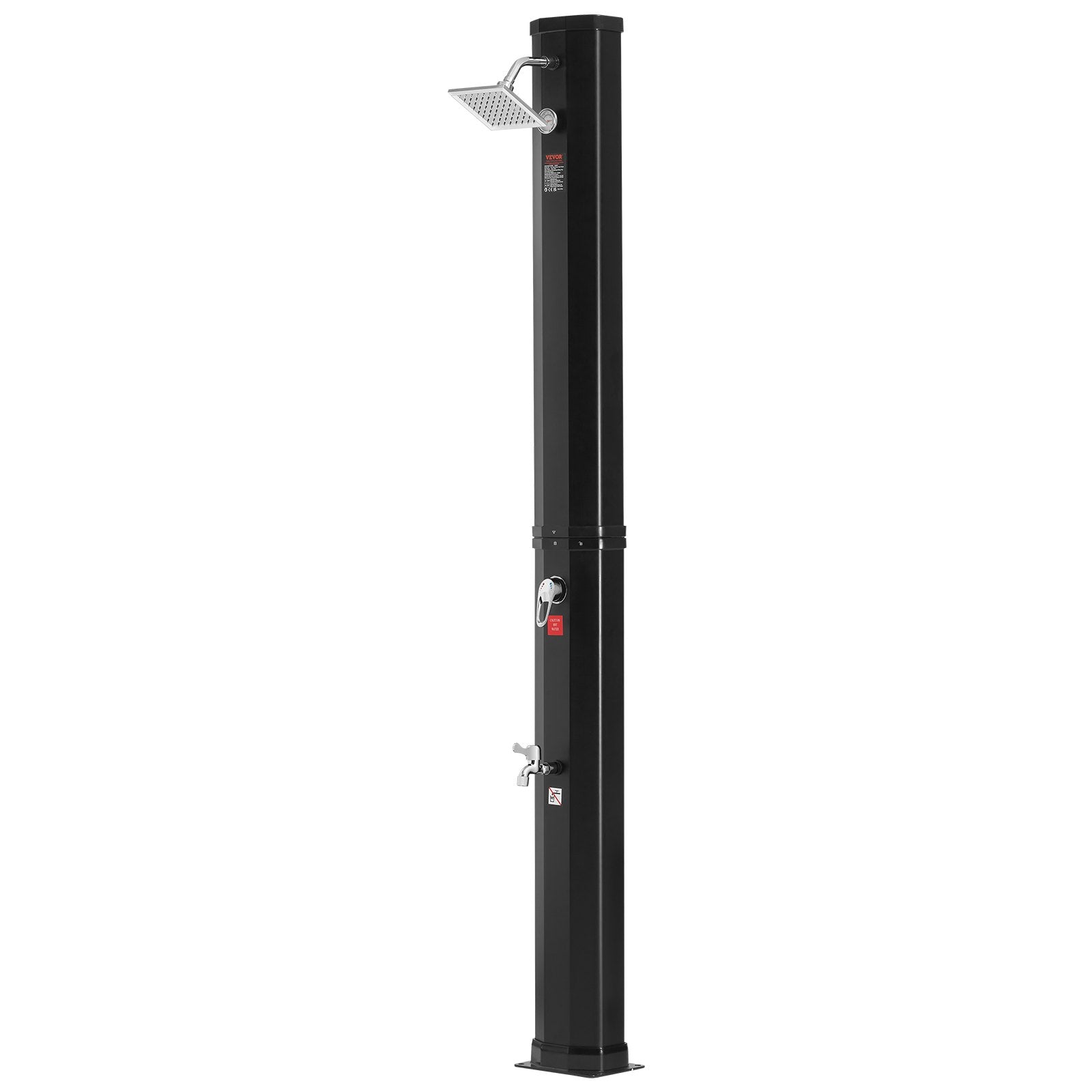 Outdoor Solar Heated Shower 35L Poolside Kit with Shower Head Foot Tap Fast Assembly