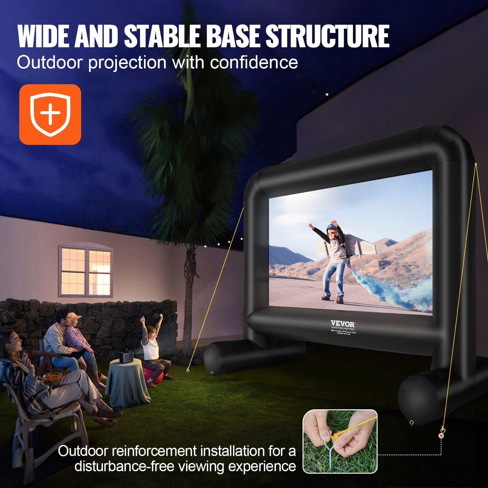 Inflatable Movie Screen 16FT Outdoor Projector Screen with Blower Carrying Bag
