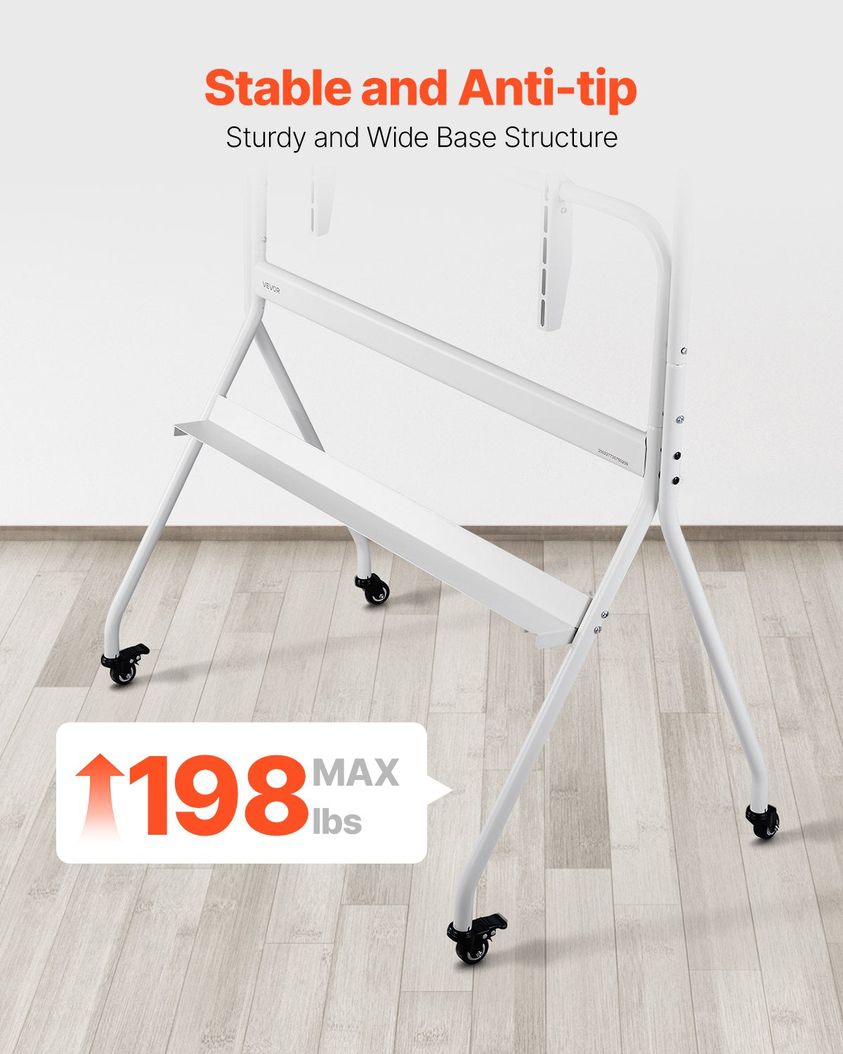 Rolling TV Stand Mobile Cart for 35-100 Inch Screens with Wheels