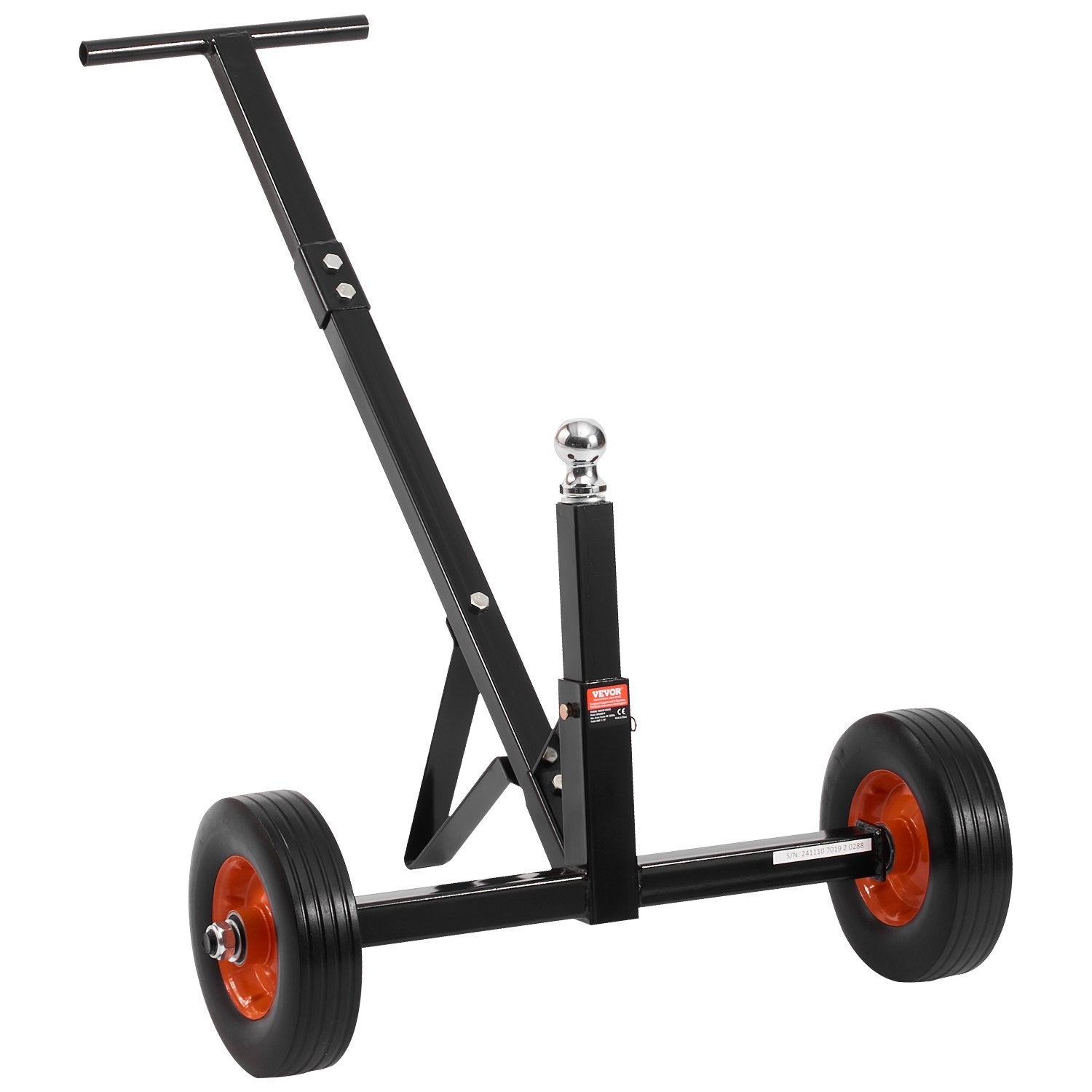 Trailer Dolly 600lbs Carbon Steel Mover with 1-7/8" Hitch Ball and 10" Tires