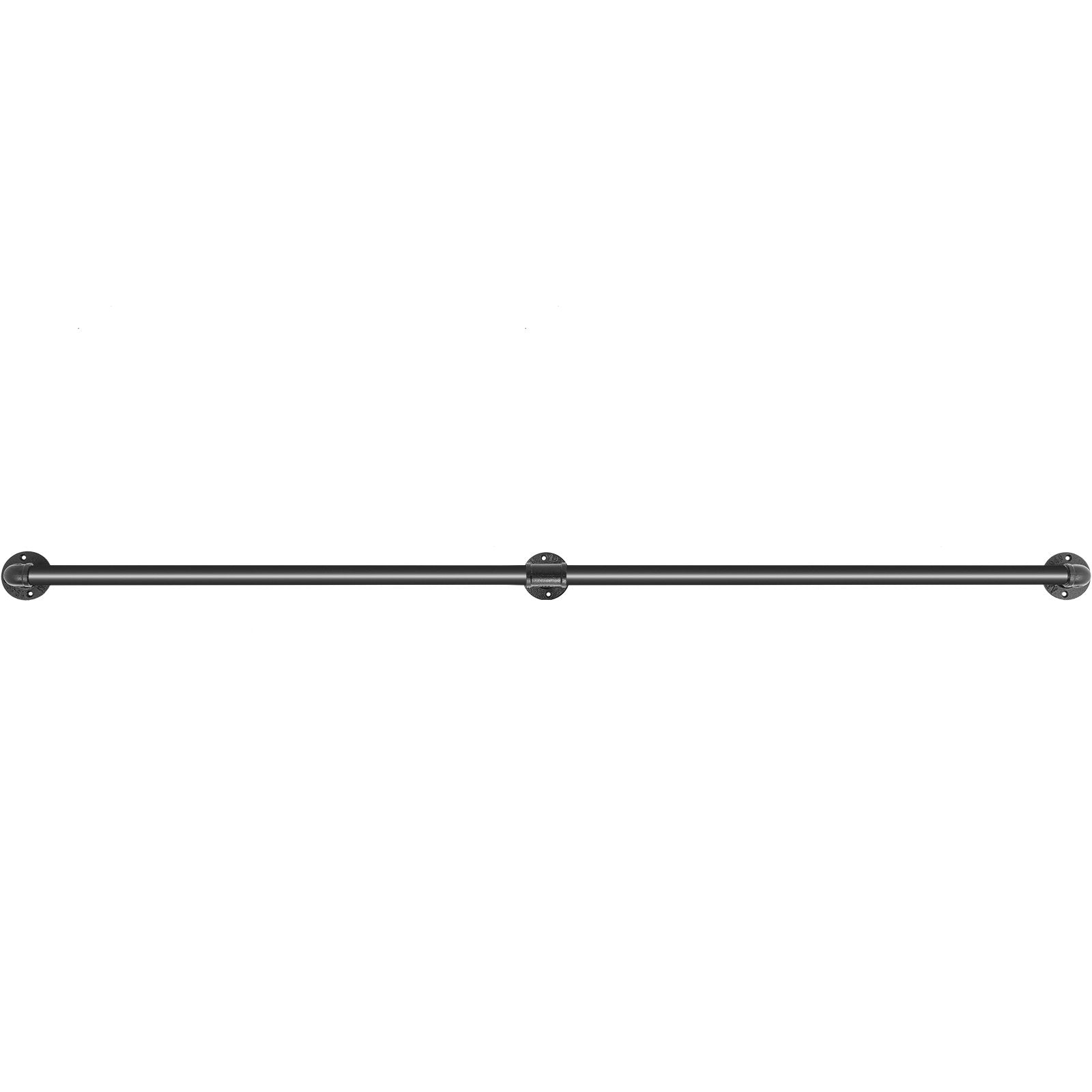 Pipe Stair Handrail, 1.8m Carbon Steel Wall-Mounted Handrail, Indoor Outdoor