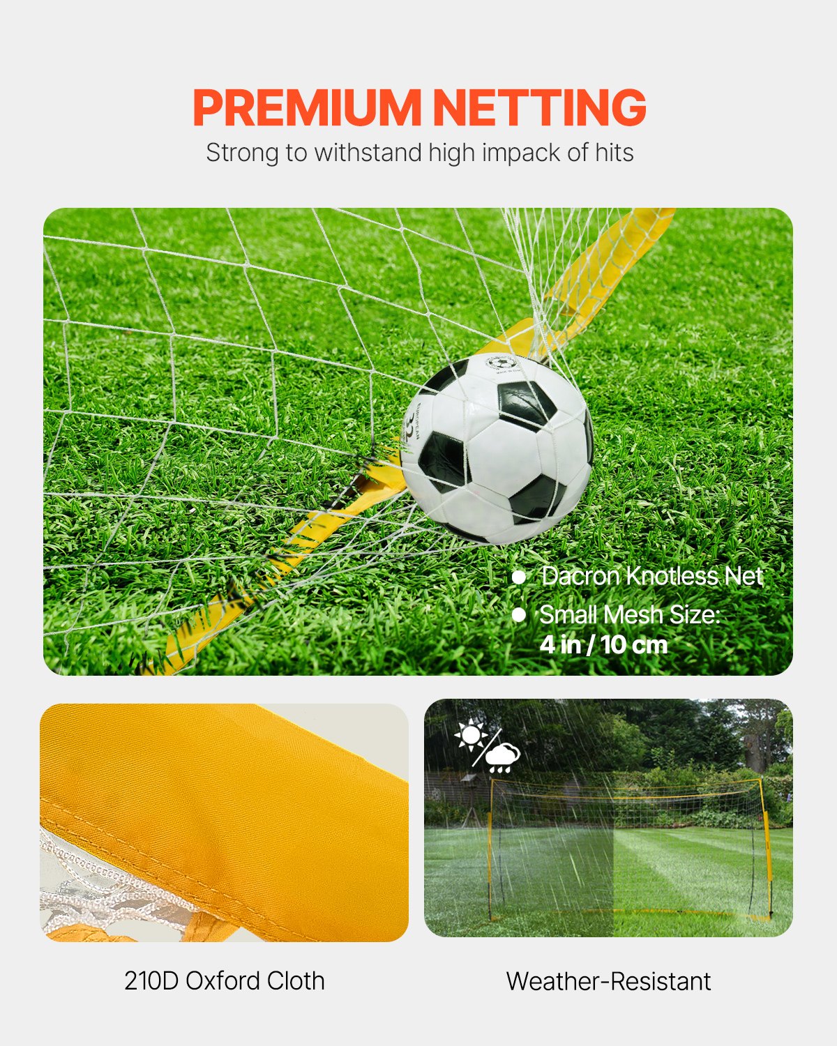 Portable Soccer Goal 12x6 ft Adults Kids Backyard Large Practice Training Net
