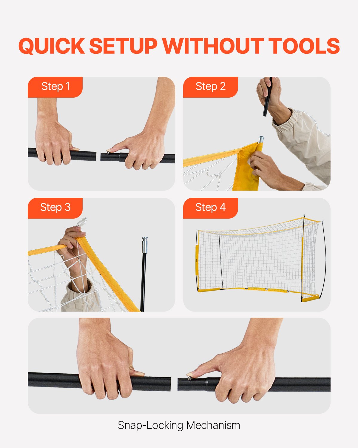 Portable Soccer Goal 12x6 ft Adults Kids Backyard Large Practice Training Net