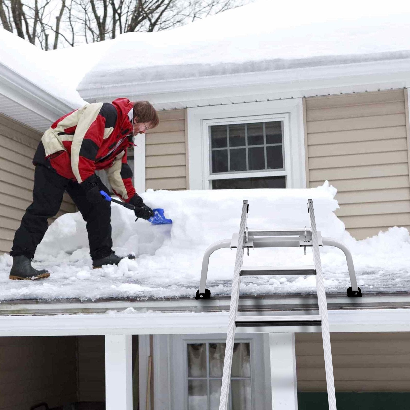 Heavy Duty Ladder Stabilizer Wing Span Standoff 330 lbs Capacity