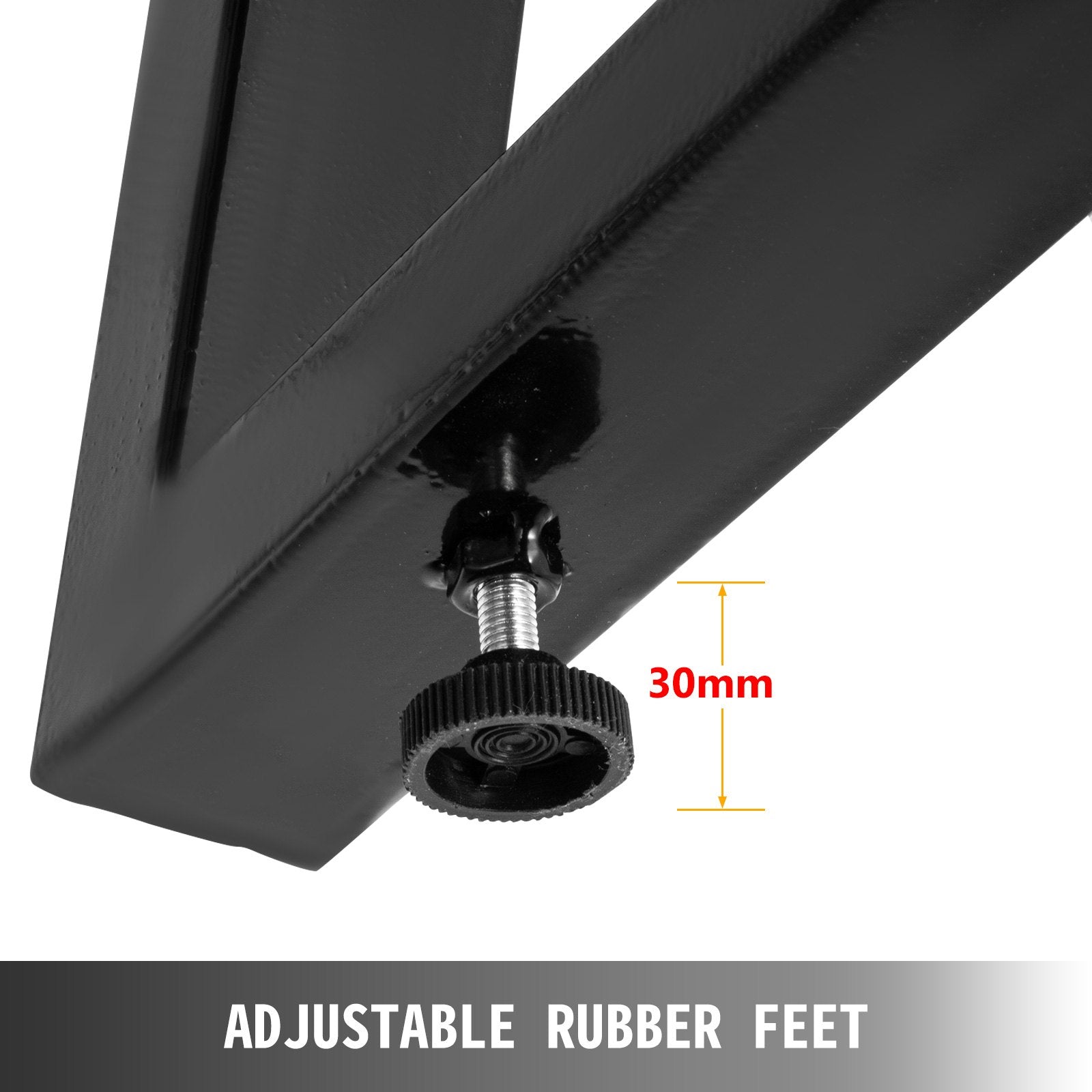 20" Metal Table Legs Set of 2 Zig Zag Steel Heavy Duty Desk Legs Black