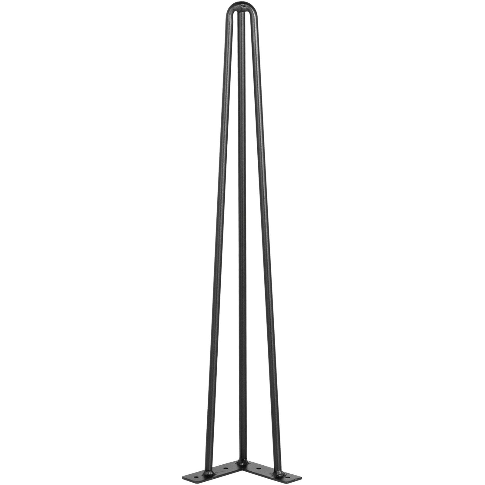 Hairpin Table Legs 28in Black Set of 4 220lbs 3-Rod Carbon Steel DIY Furniture