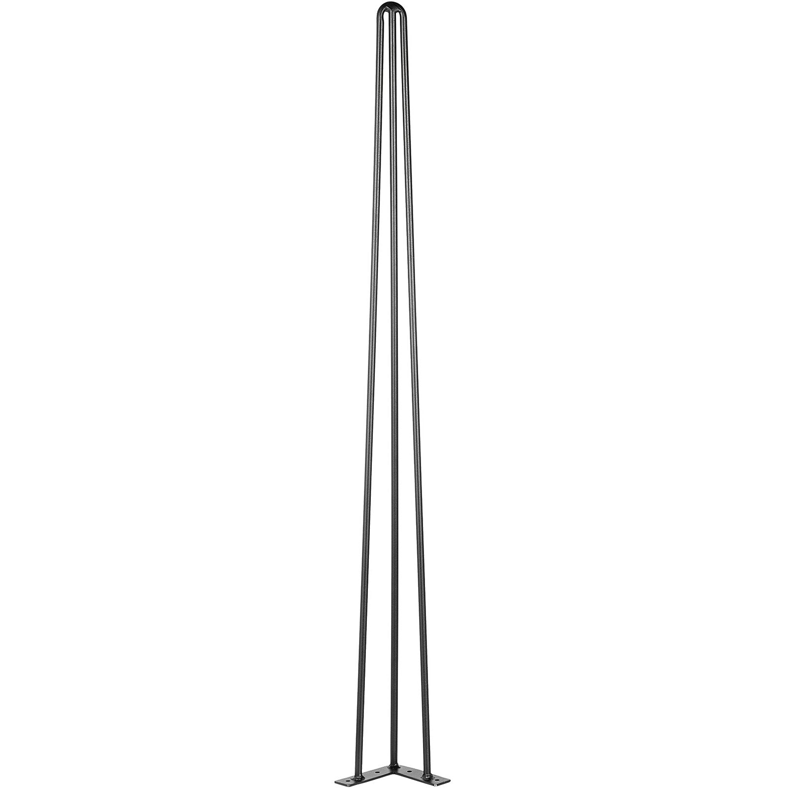 Hairpin Table Legs 36in Black Set of 4 220lbs 3-Rod Carbon Steel DIY Furniture