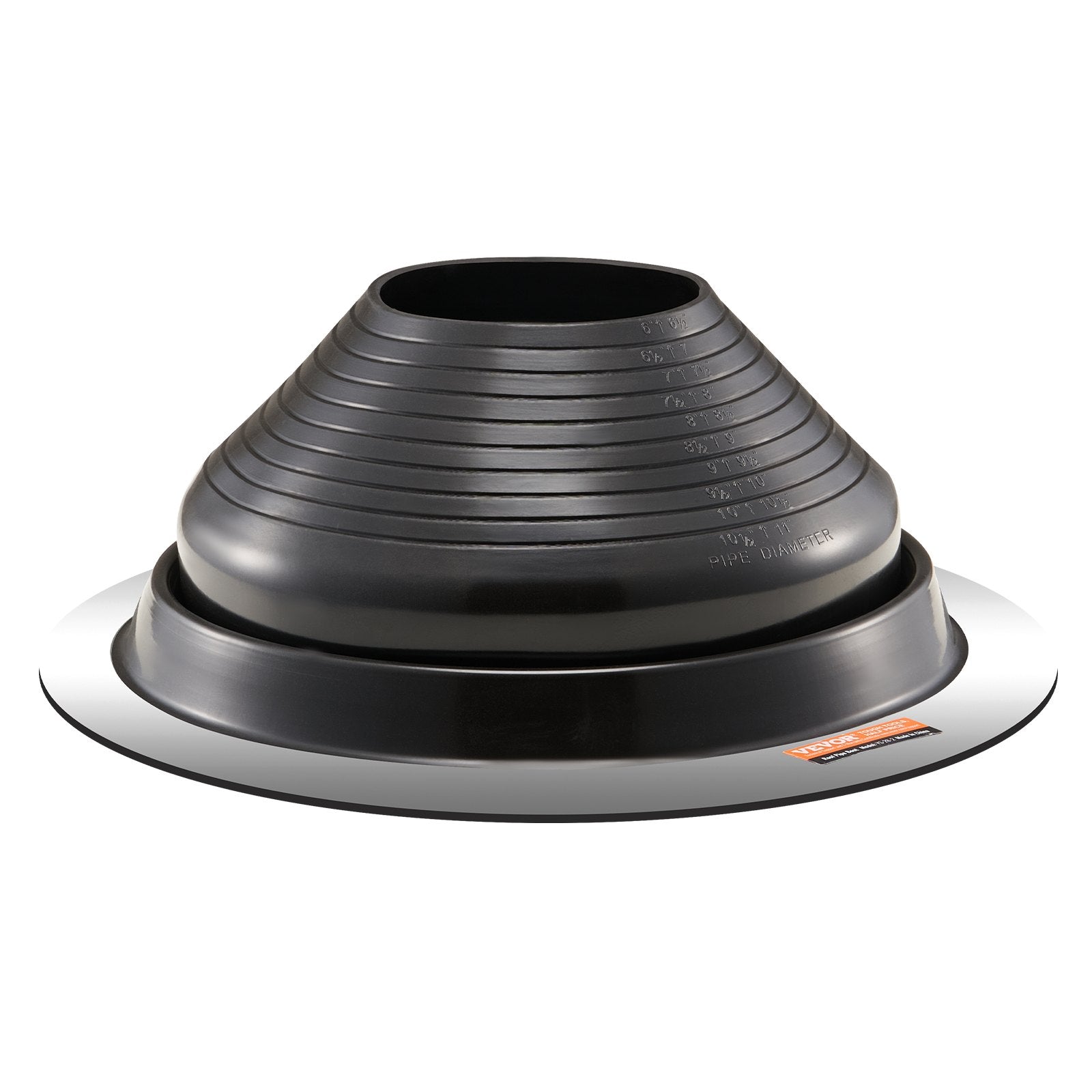 2 Pcs Roof Pipe Flashing Boots, Flexible EPDM Pipe Flashing 150-280mm Black
