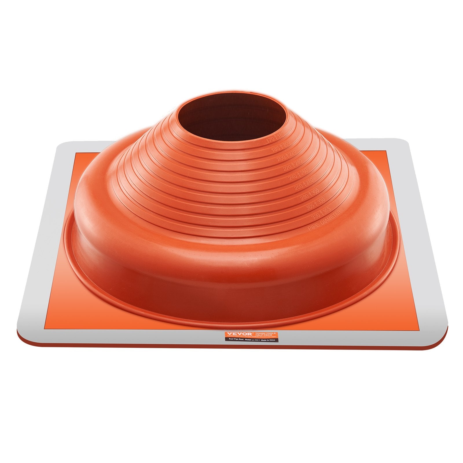 2 Pcs Roof Pipe Flashing Boot, Flexible Silicone Pipe Flashing 170-355mm Square