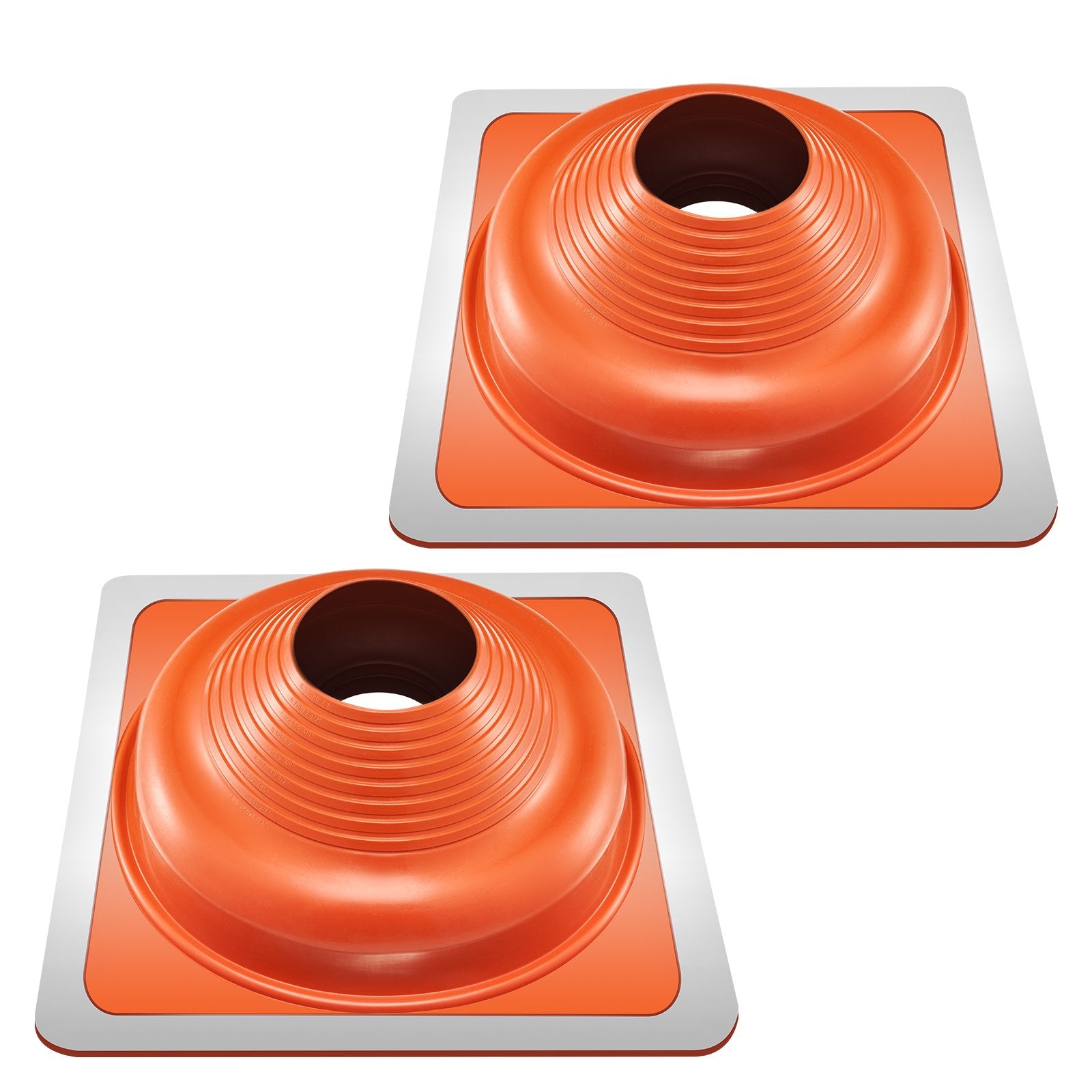 2 PCs Roof Pipe Flashing Boots, Flexible Silicone Pipe Flashing 160-300mm Red